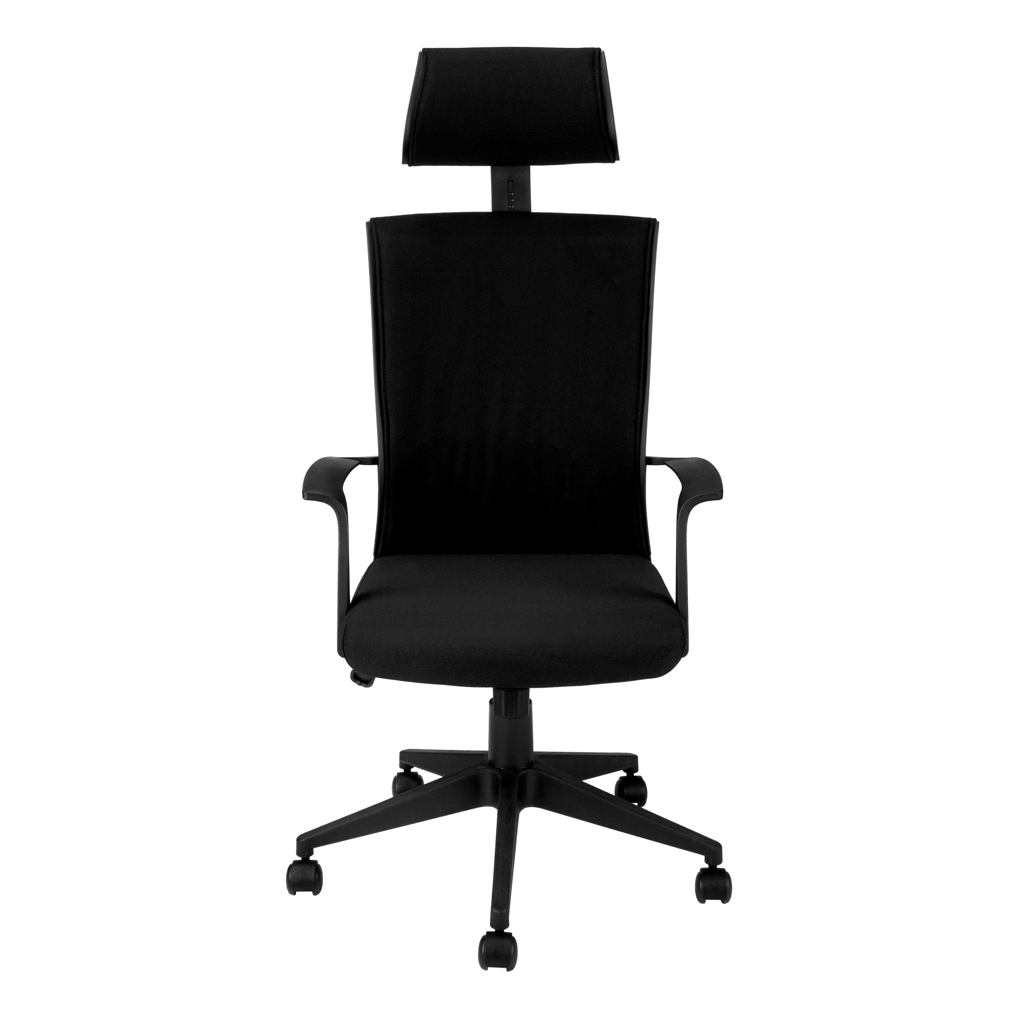 Office Chair - Black / Black Fabric / High Back Executive