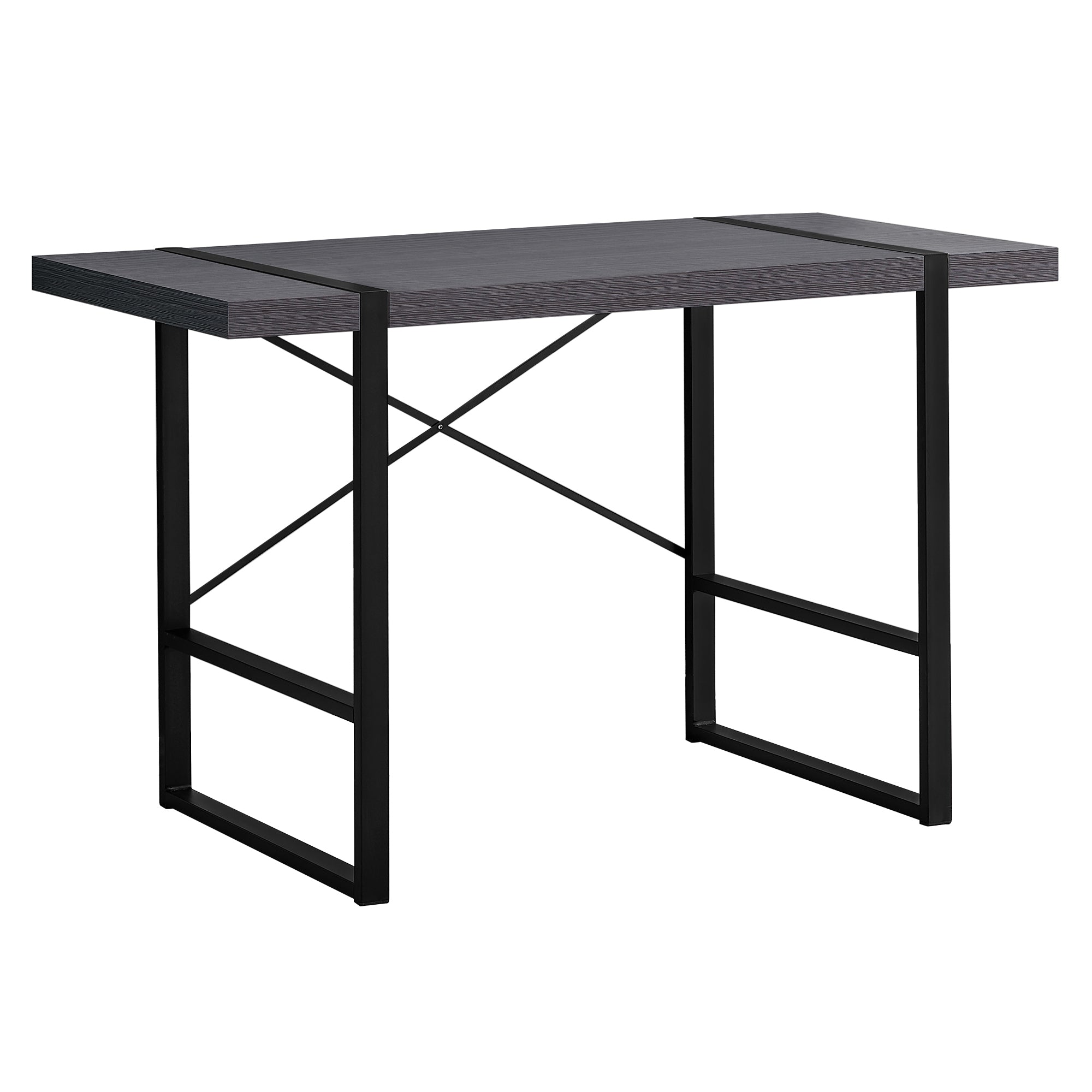 Computer Desk - 48L / Grey / Black Metal