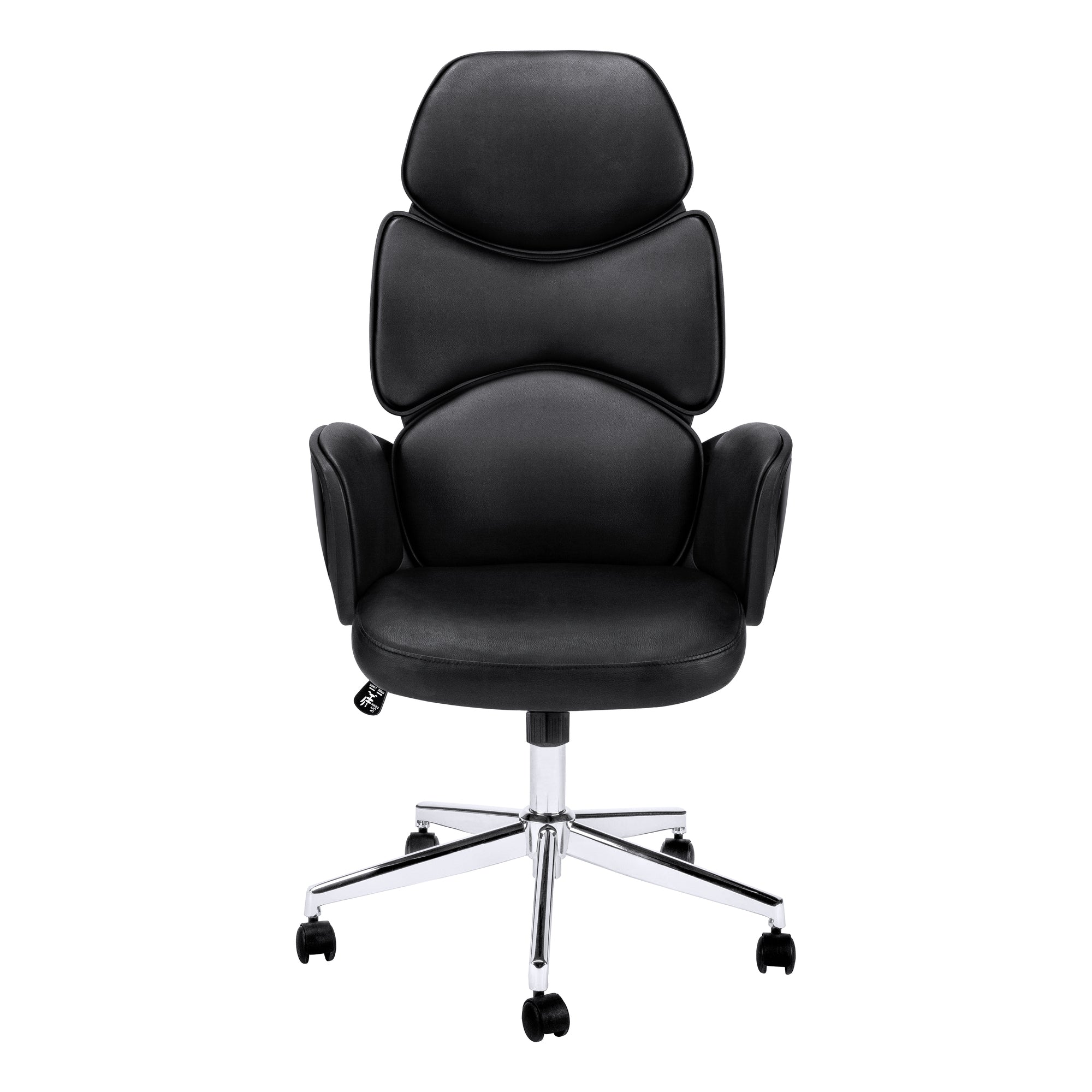 Office Chair - Black Leather-Look / High Back Executive