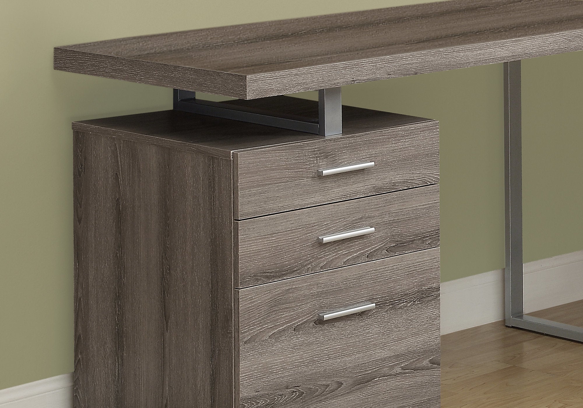 Computer Desk - 48L / Dark Taupe Left Or Right Facing