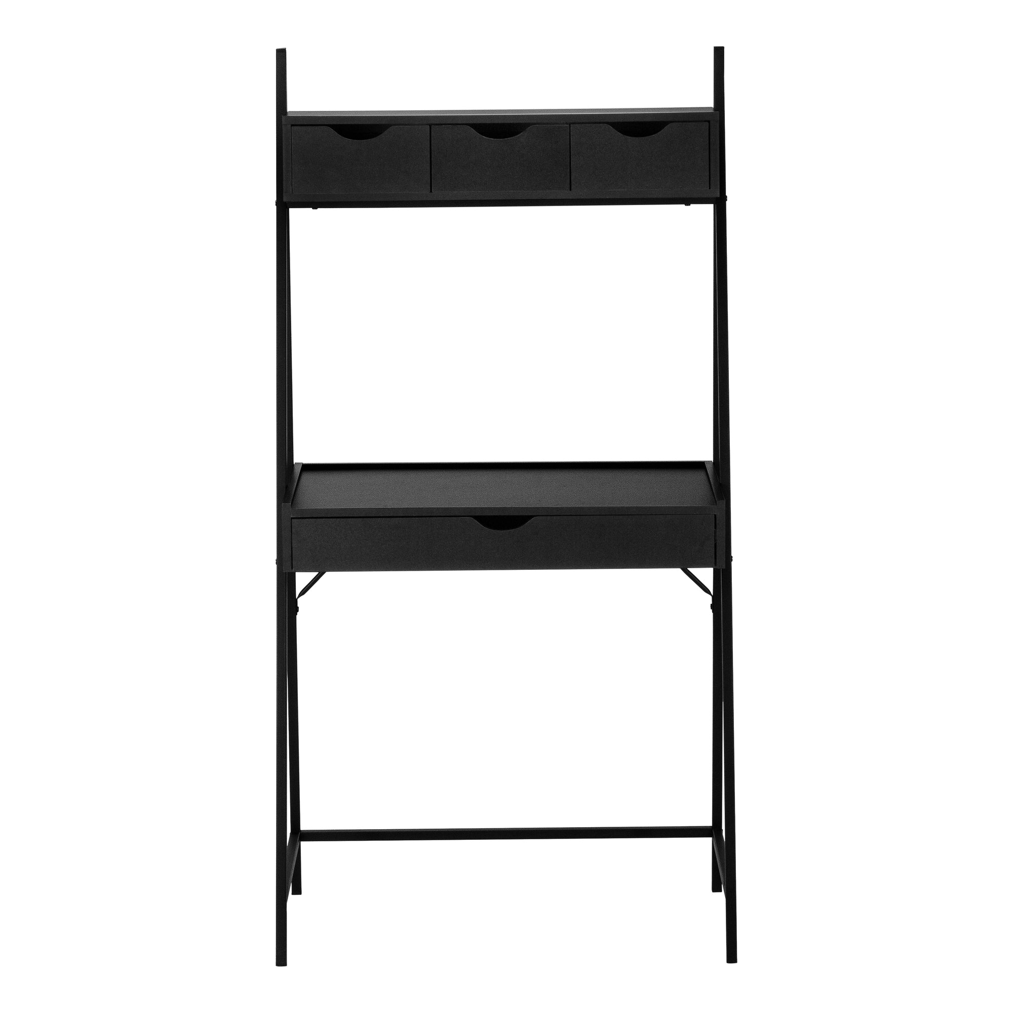 Computer Desk - 32L / Black / Black Metal