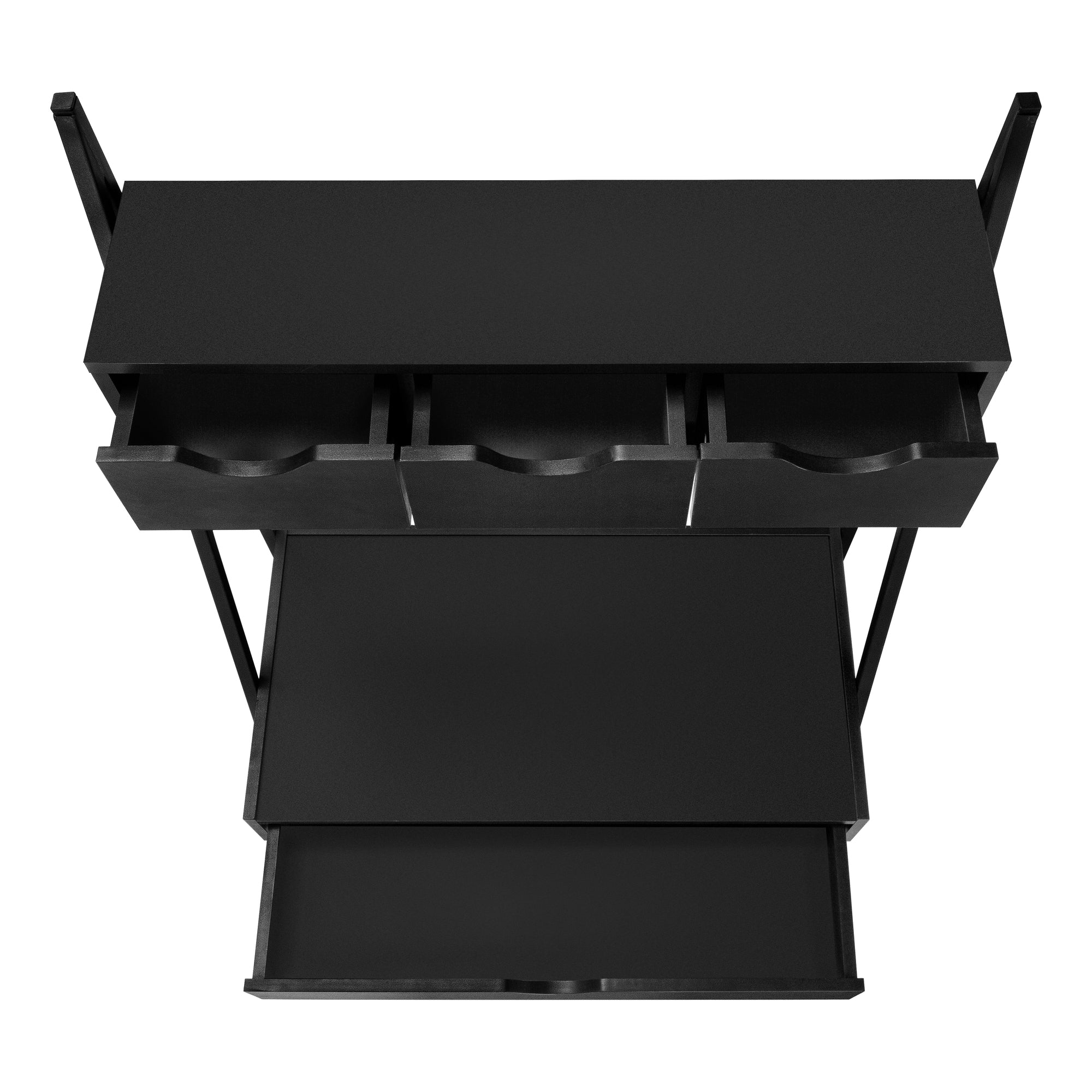 Computer Desk - 32L / Black / Black Metal