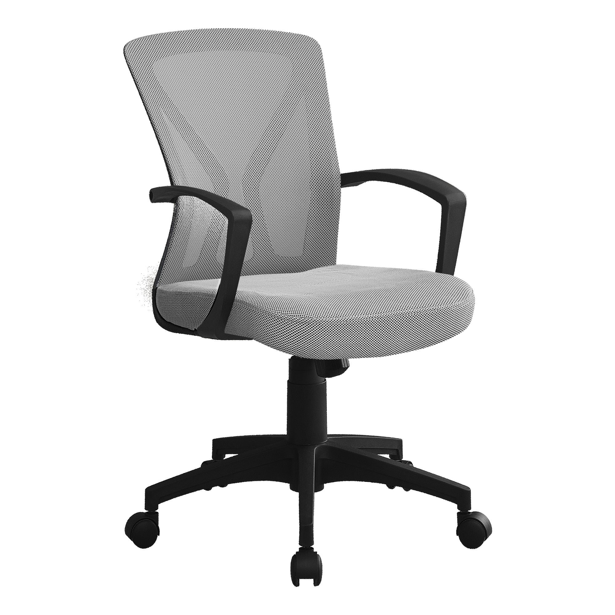 Office Chair - Grey / Black Base On Castors