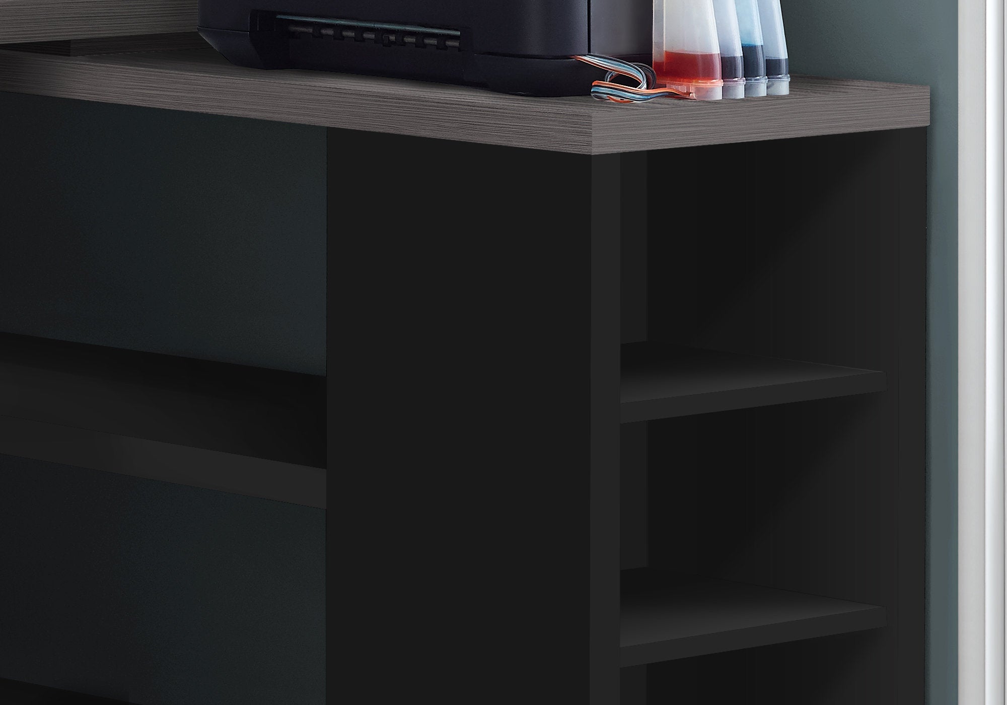 Computer Desk - Black / Grey Top Left/Right Facing Corner