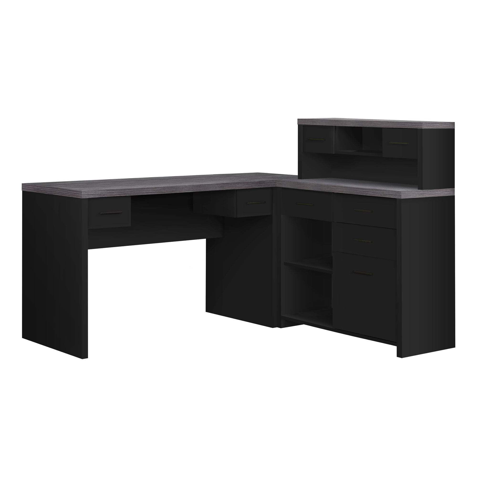 Computer Desk - Black / Grey Top Left/Right Facing Corner