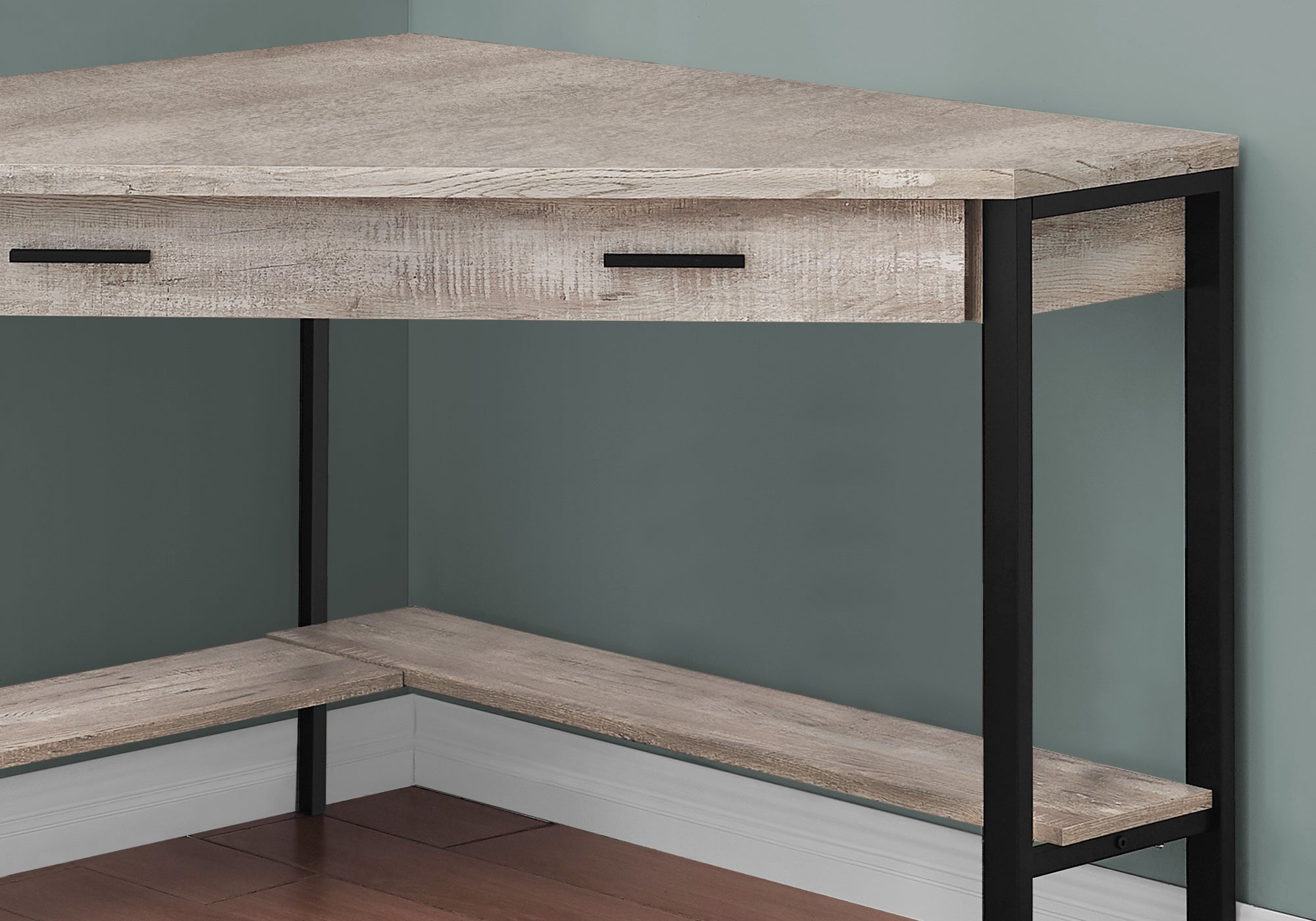 Computer Desk - 42L / Taupe Reclaimed Wood Corner