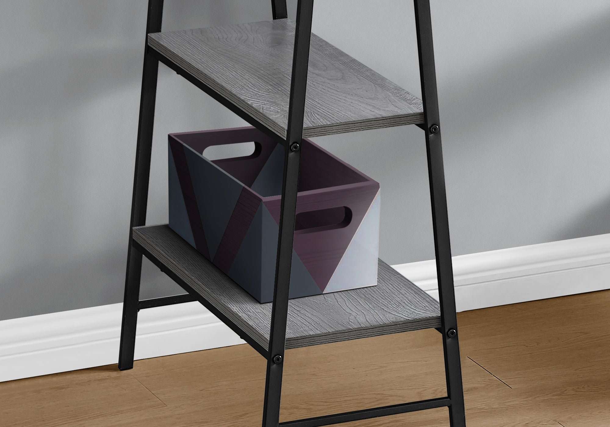 Computer Desk - 48L / Grey / Black Metal