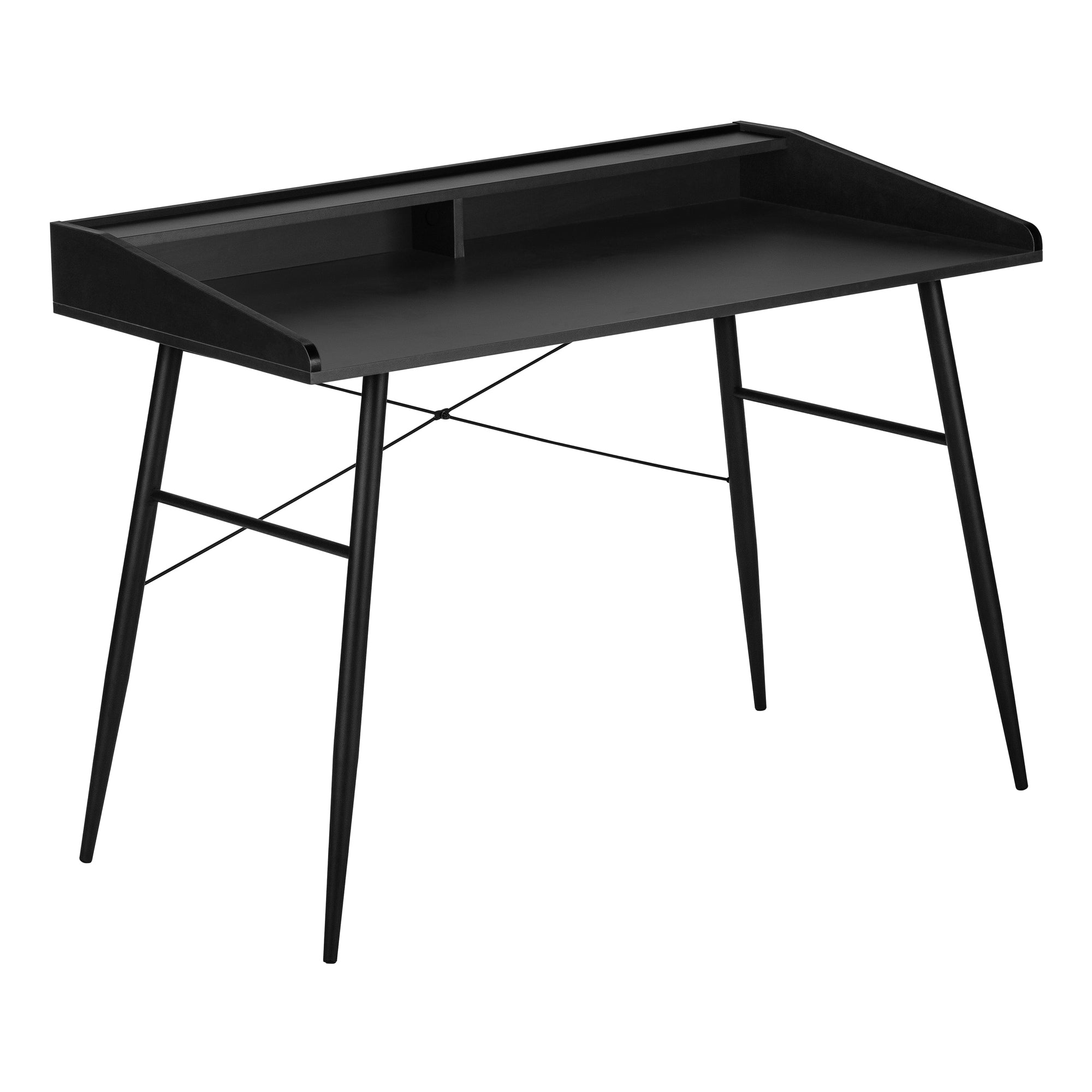 Computer Desk - 48L / Black / Black Metal