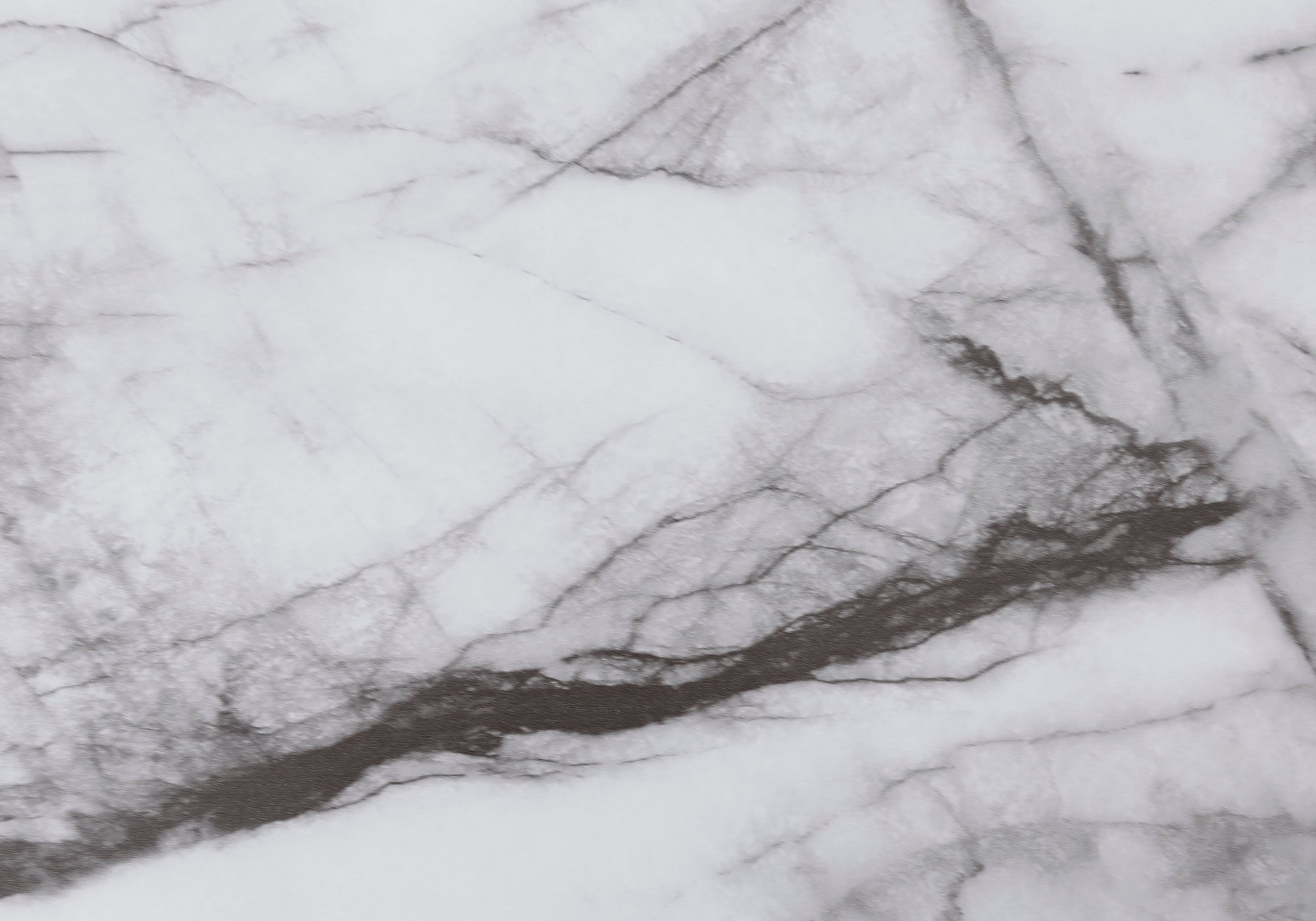 Computer Desk - 48L / White Marble-Look / Black Metal