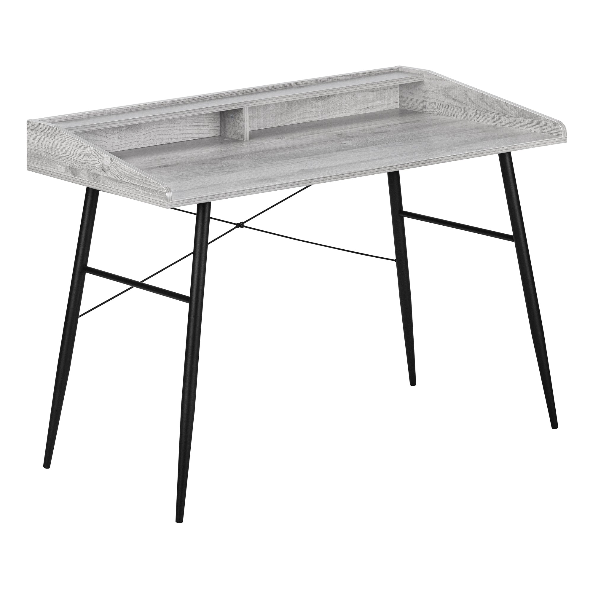 Computer Desk - 48L / Grey / Black Metal