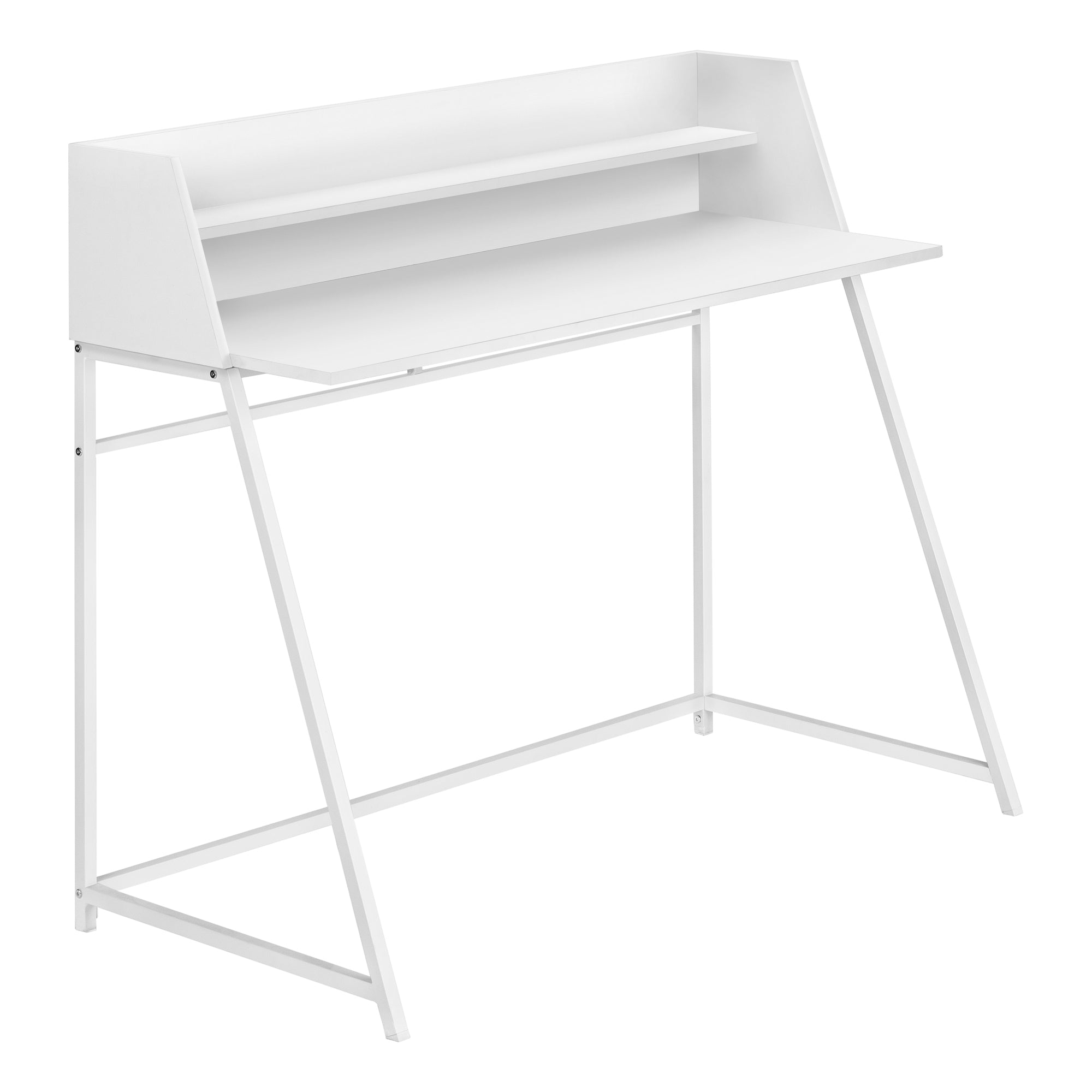 Computer Desk - 48L / White / White Metal