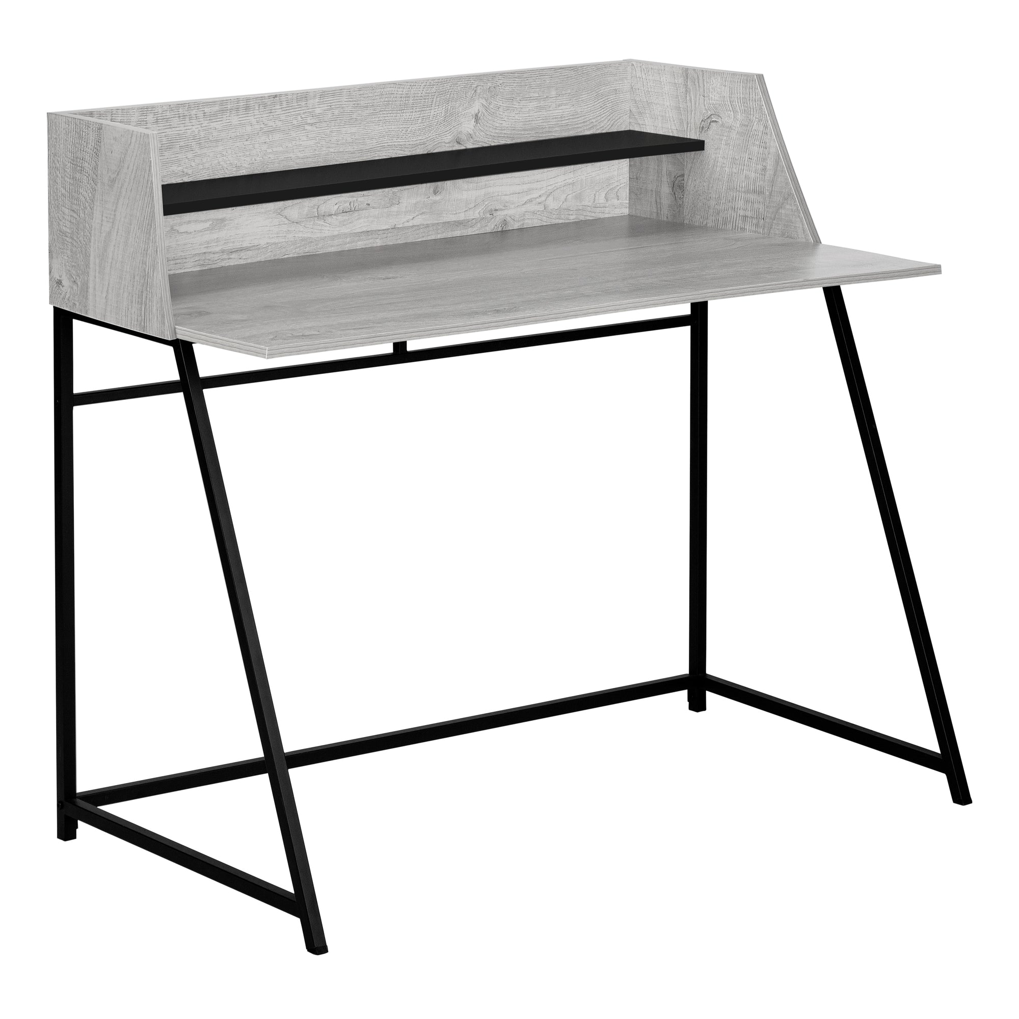 Computer Desk - 48L / Grey / Black Metal