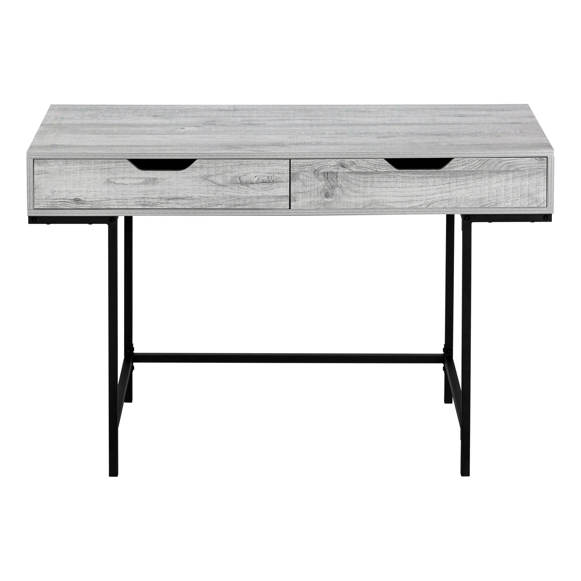 Computer Desk - 48L / Grey / Black Metal