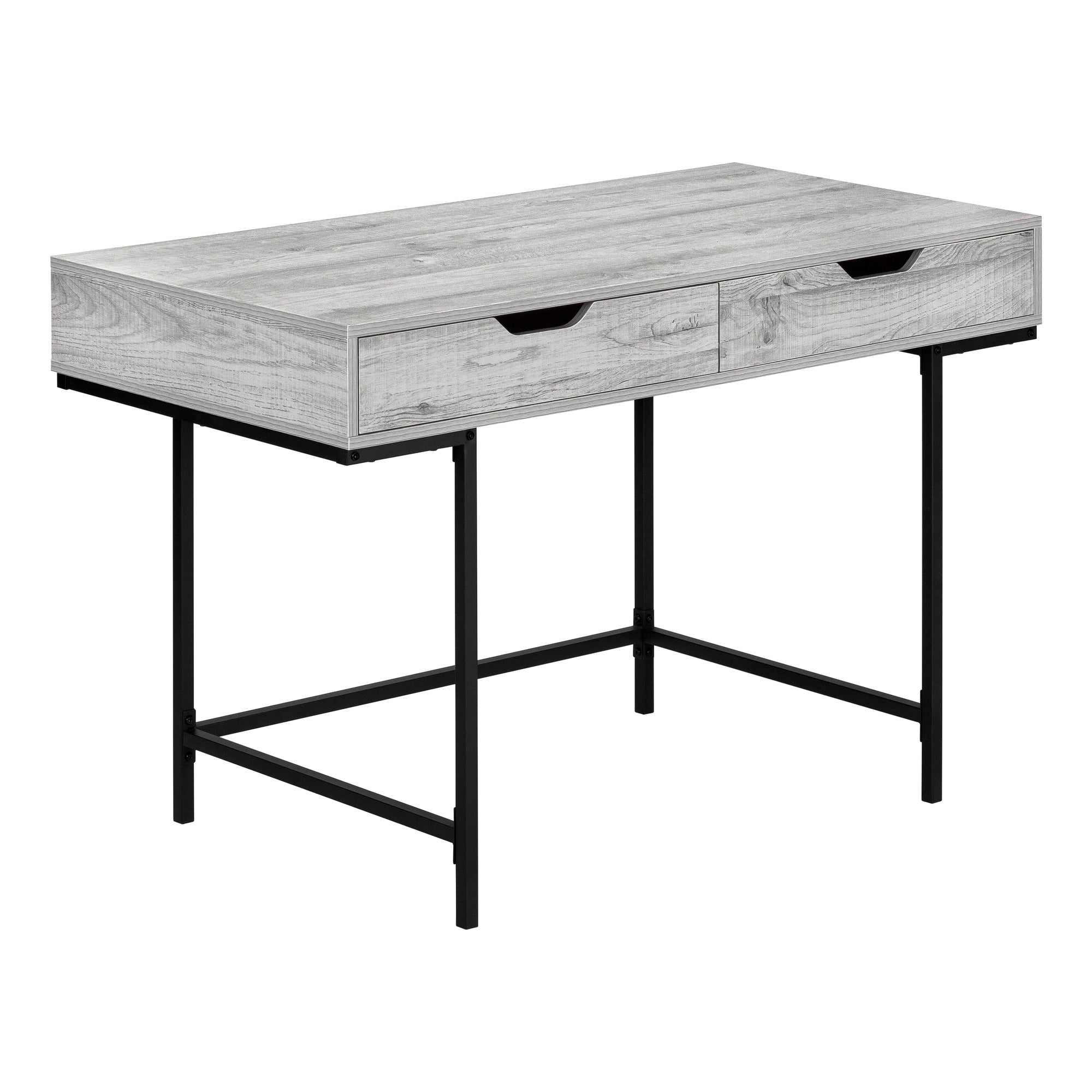 Computer Desk - 48L / Grey / Black Metal