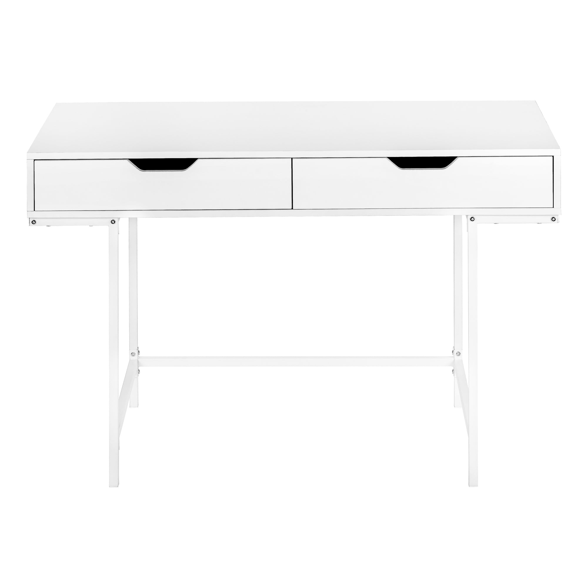 Computer Desk - 48L / White / White Metal