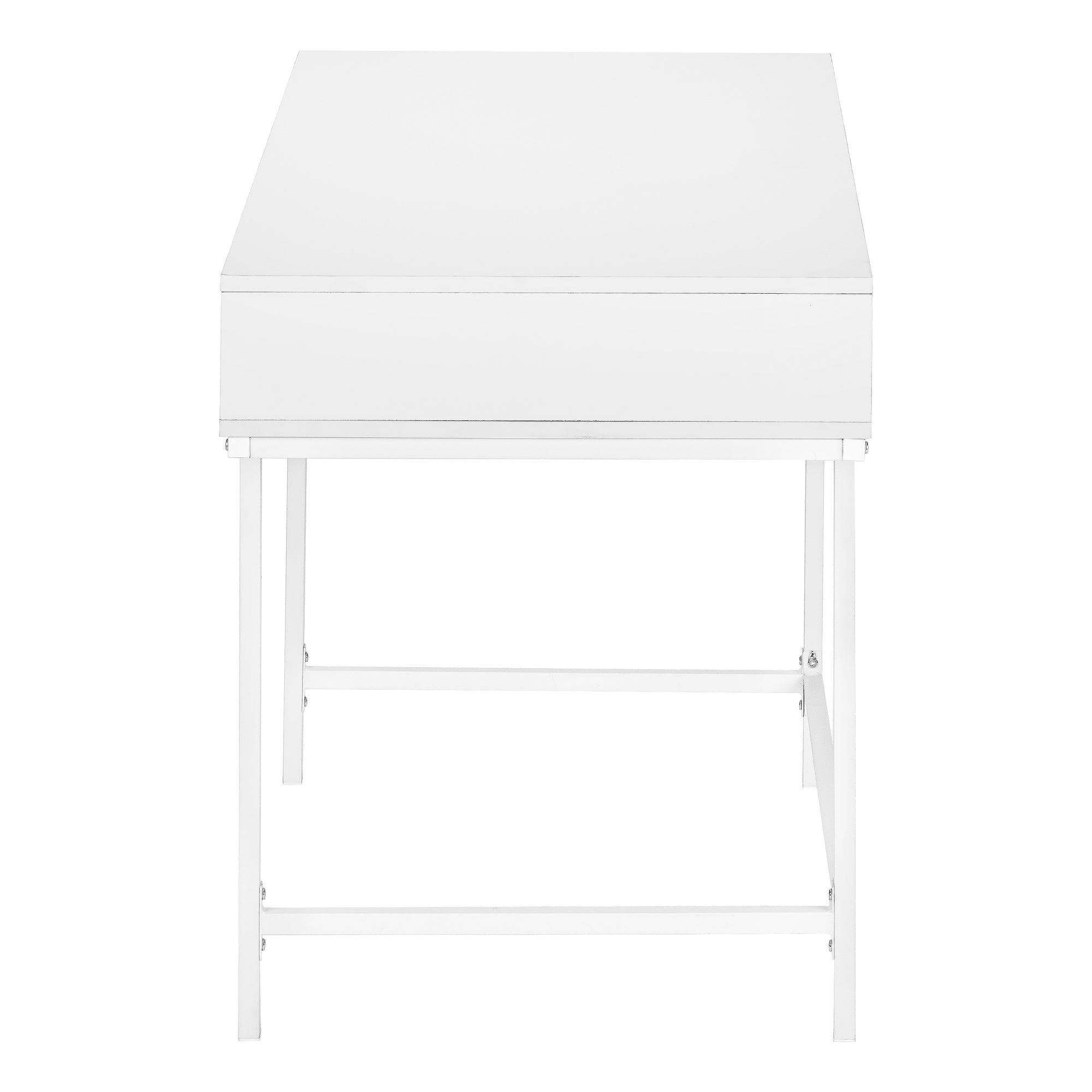 Computer Desk - 48L / White / White Metal