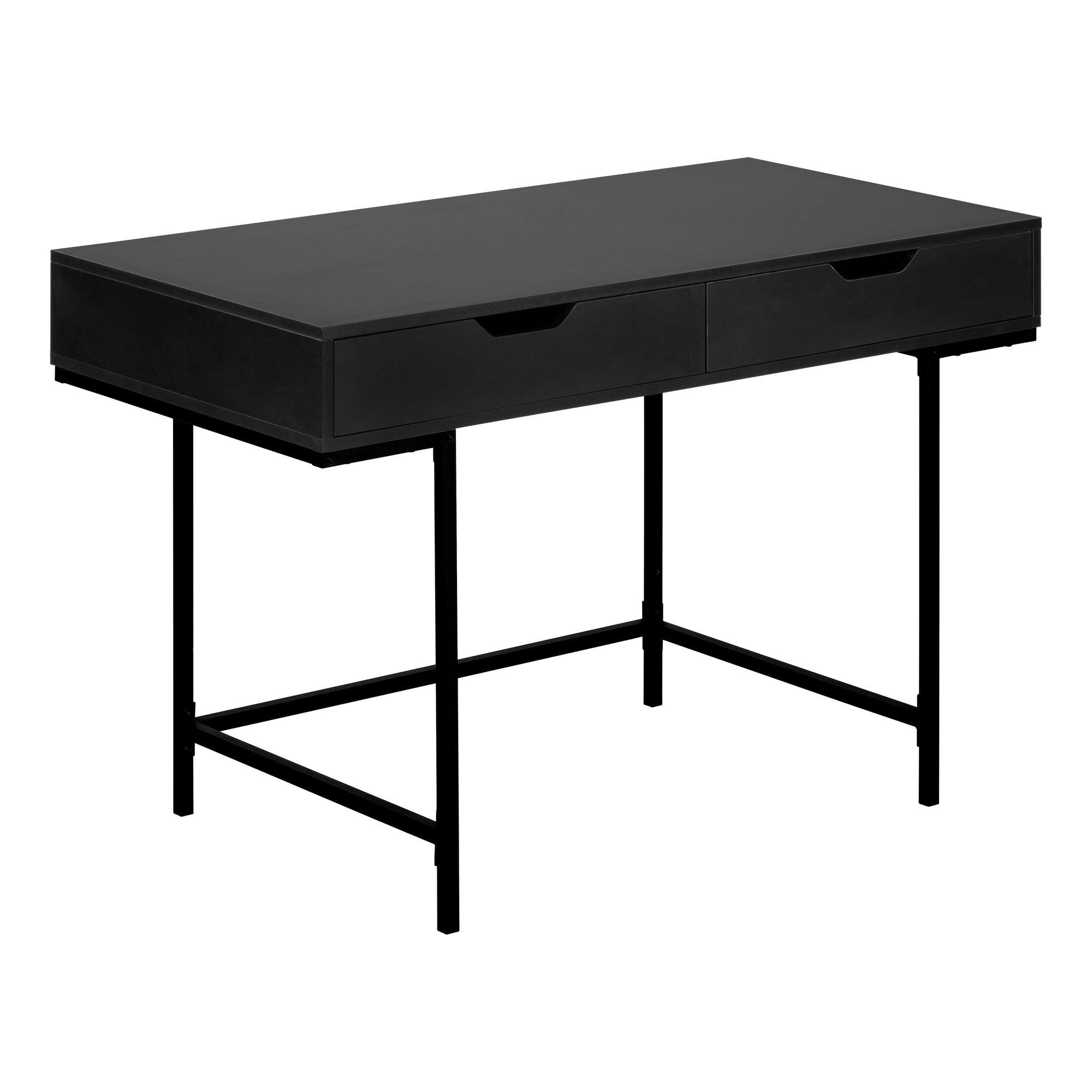 Computer Desk - 48L / Black / Black Metal