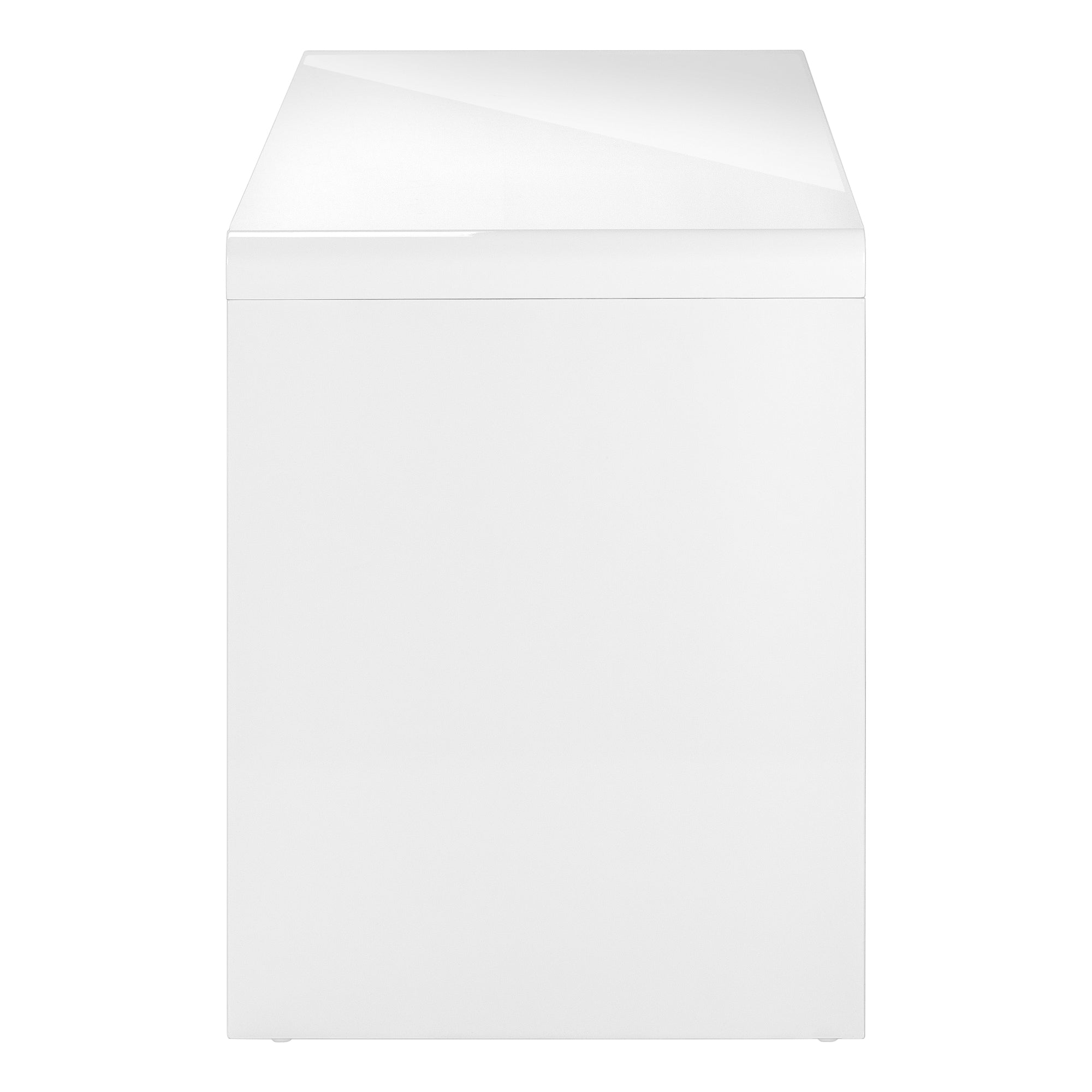 Computer Desk - 60L / High Glossy White L/R Face Drawer