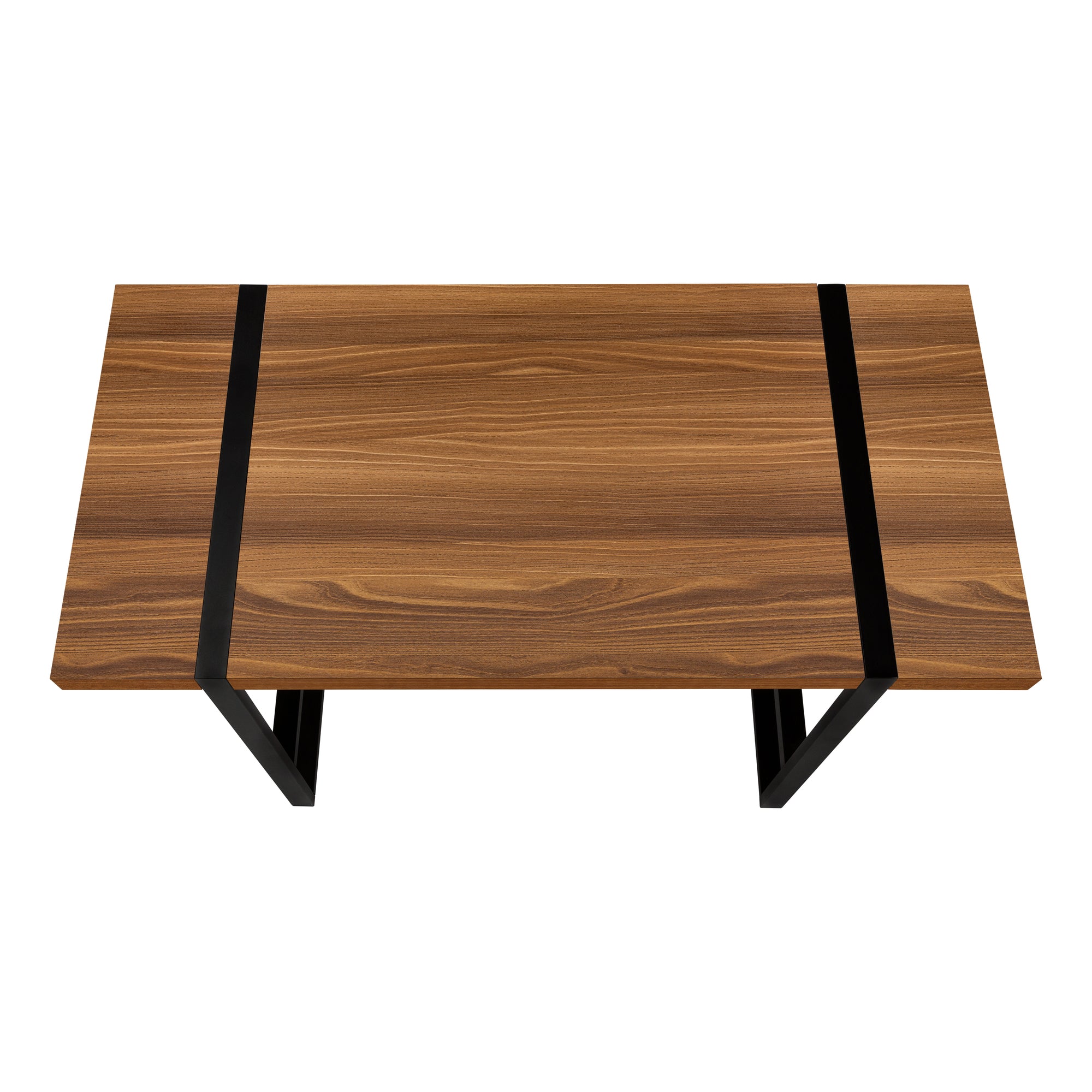 Computer Desk - 48L / Walnut / Black Metal