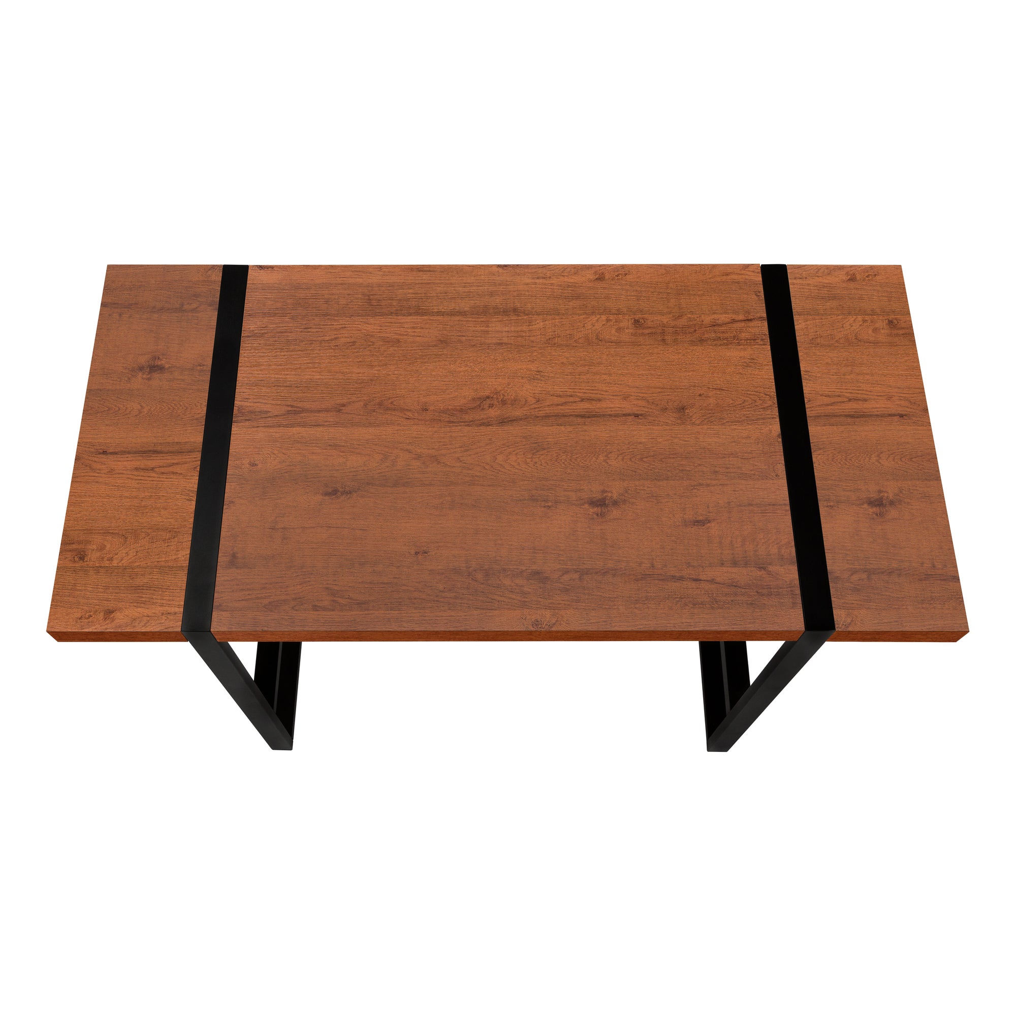 Computer Desk - 48L / Cherry / Black Metal