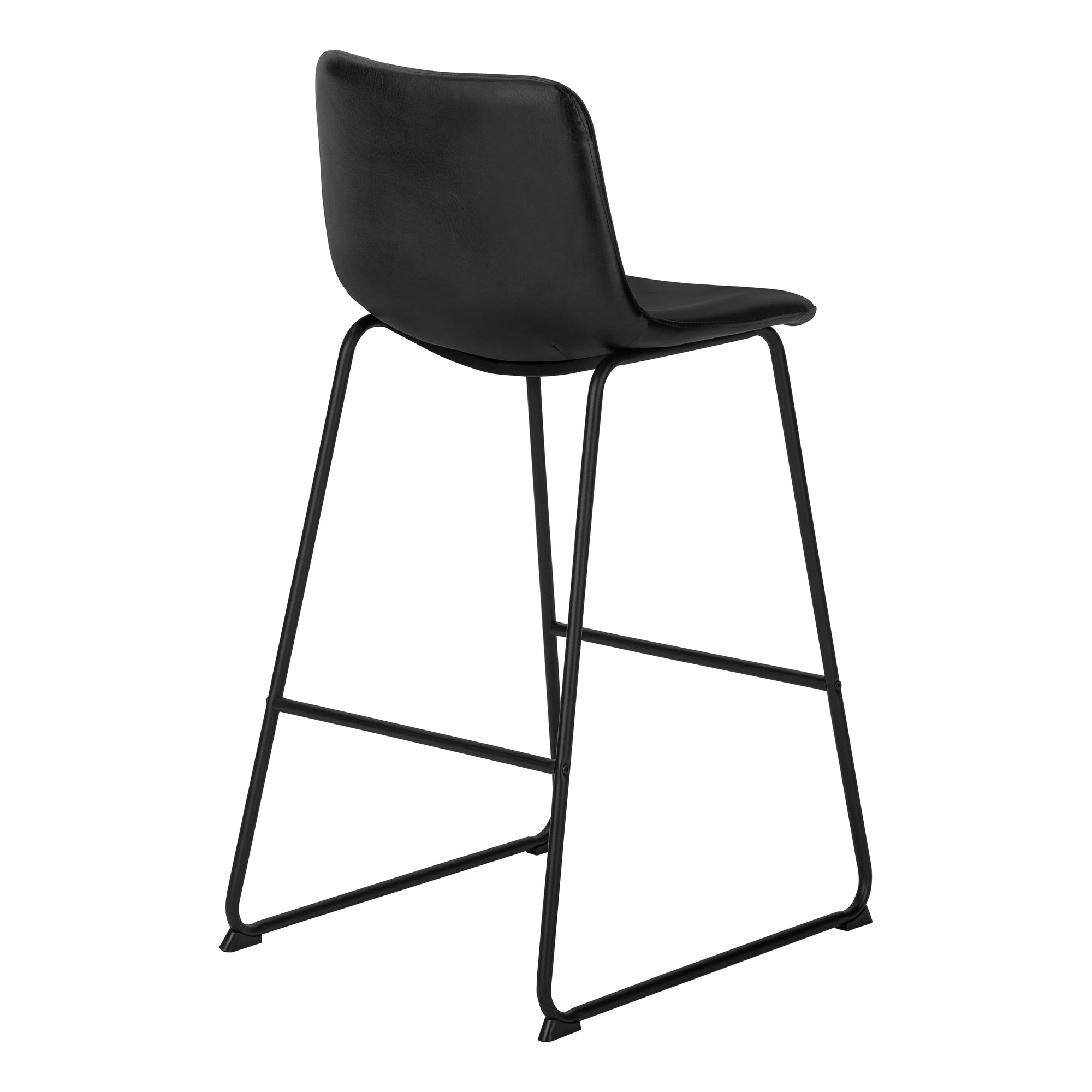 Office Chair - Black Leather-Look / Stand-Up Desk