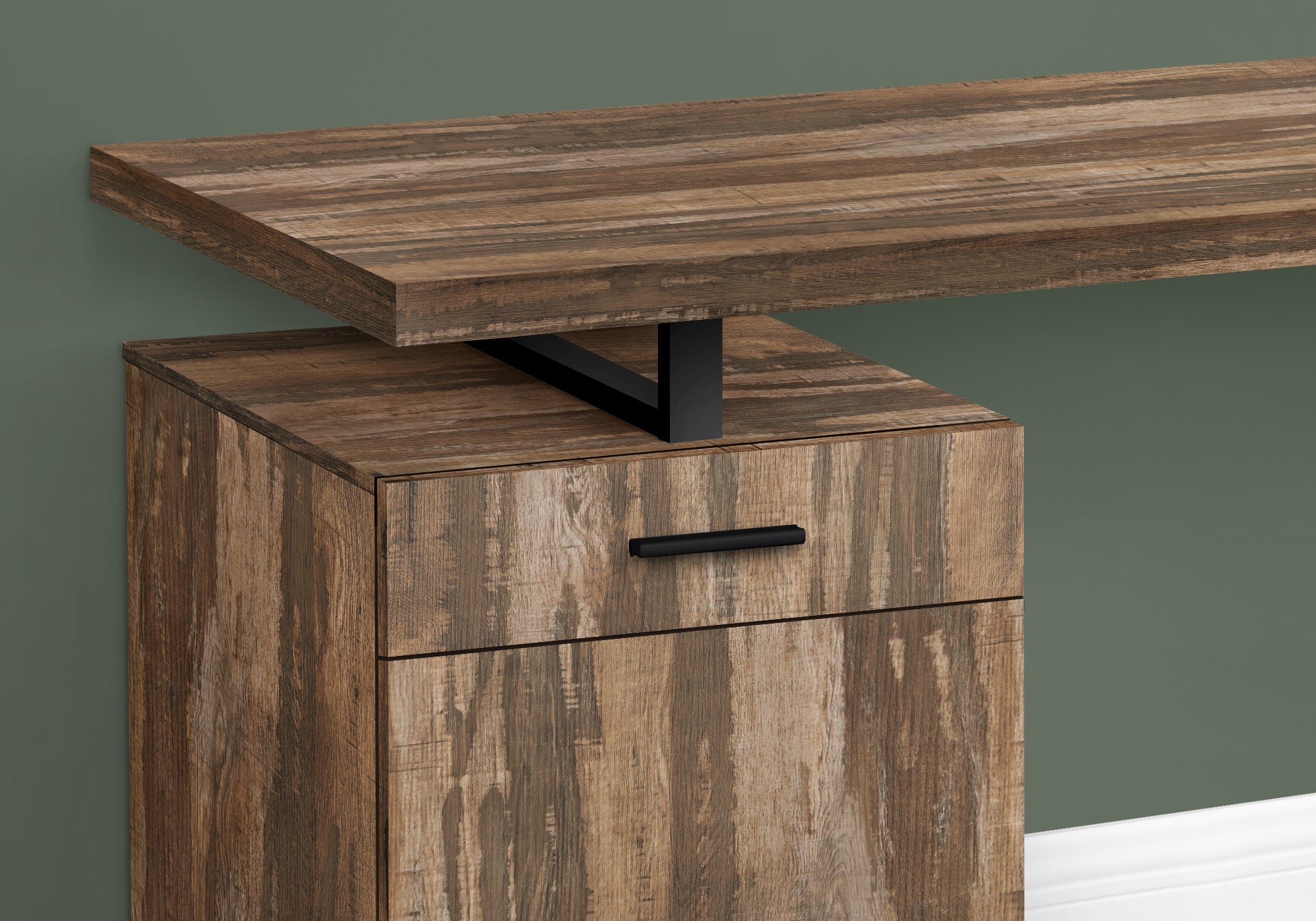 Computer Desk - 48L / Brown Reclaimed Left/ Right Facing