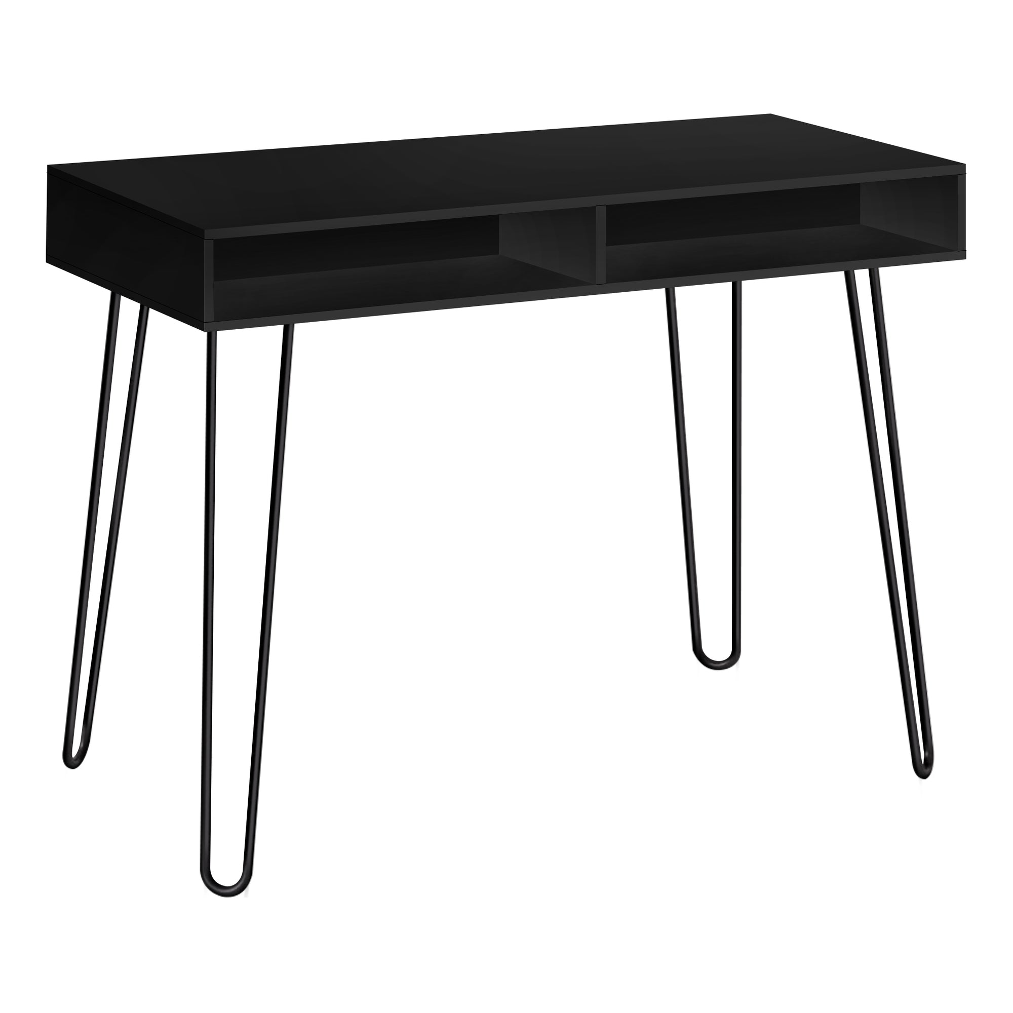 Computer Desk - 40L / Black / Black Metal