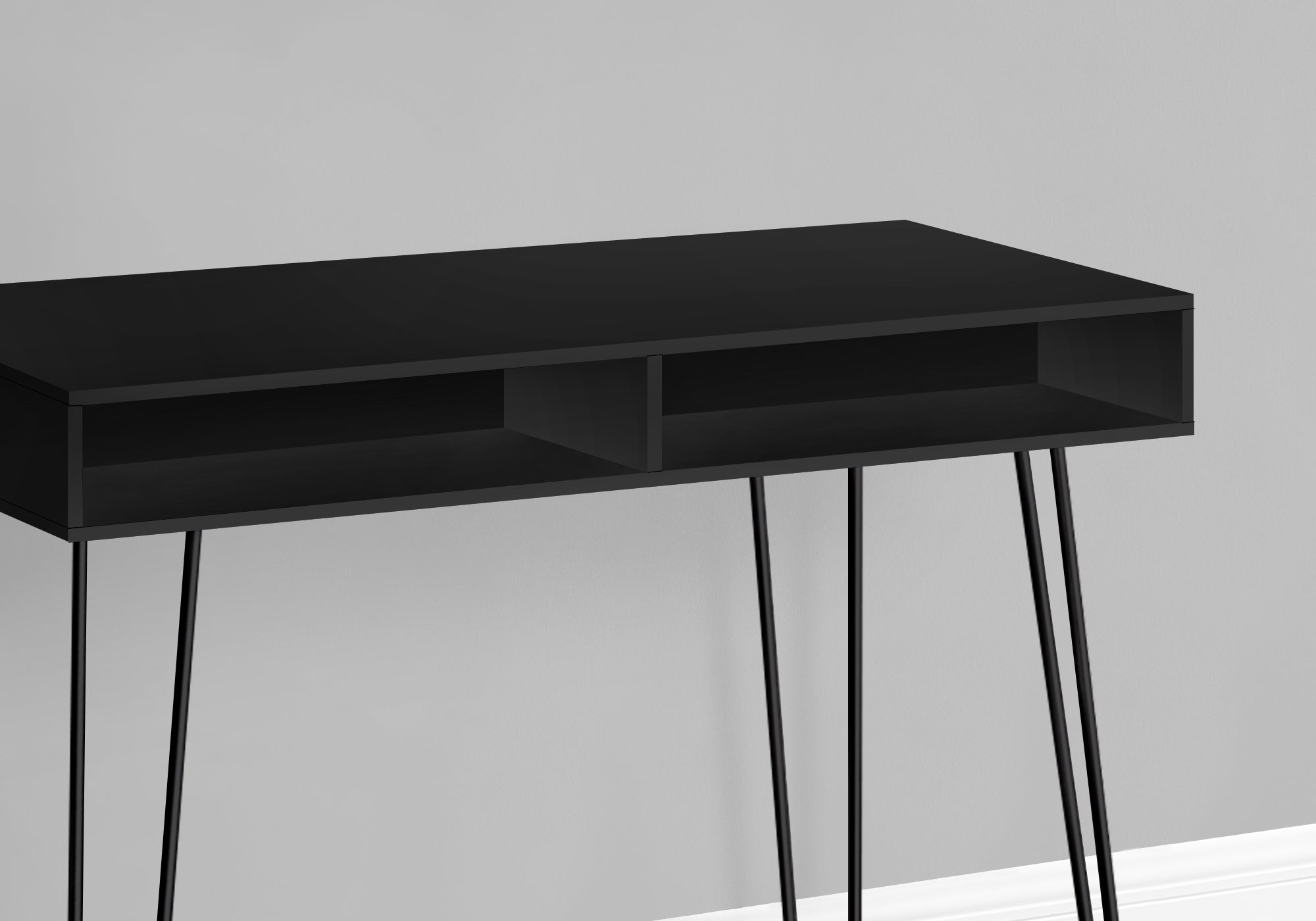 Computer Desk - 40L / Black / Black Metal
