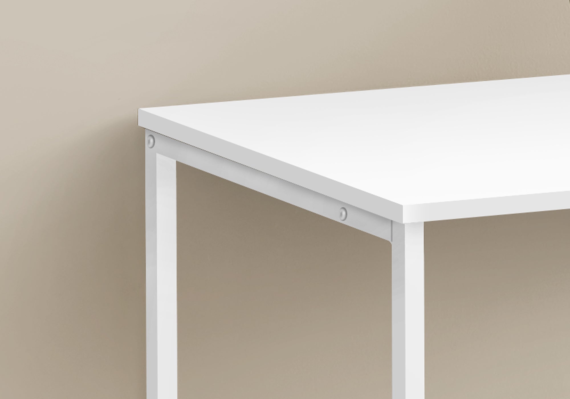 Computer Desk - 40L / White / White Metal