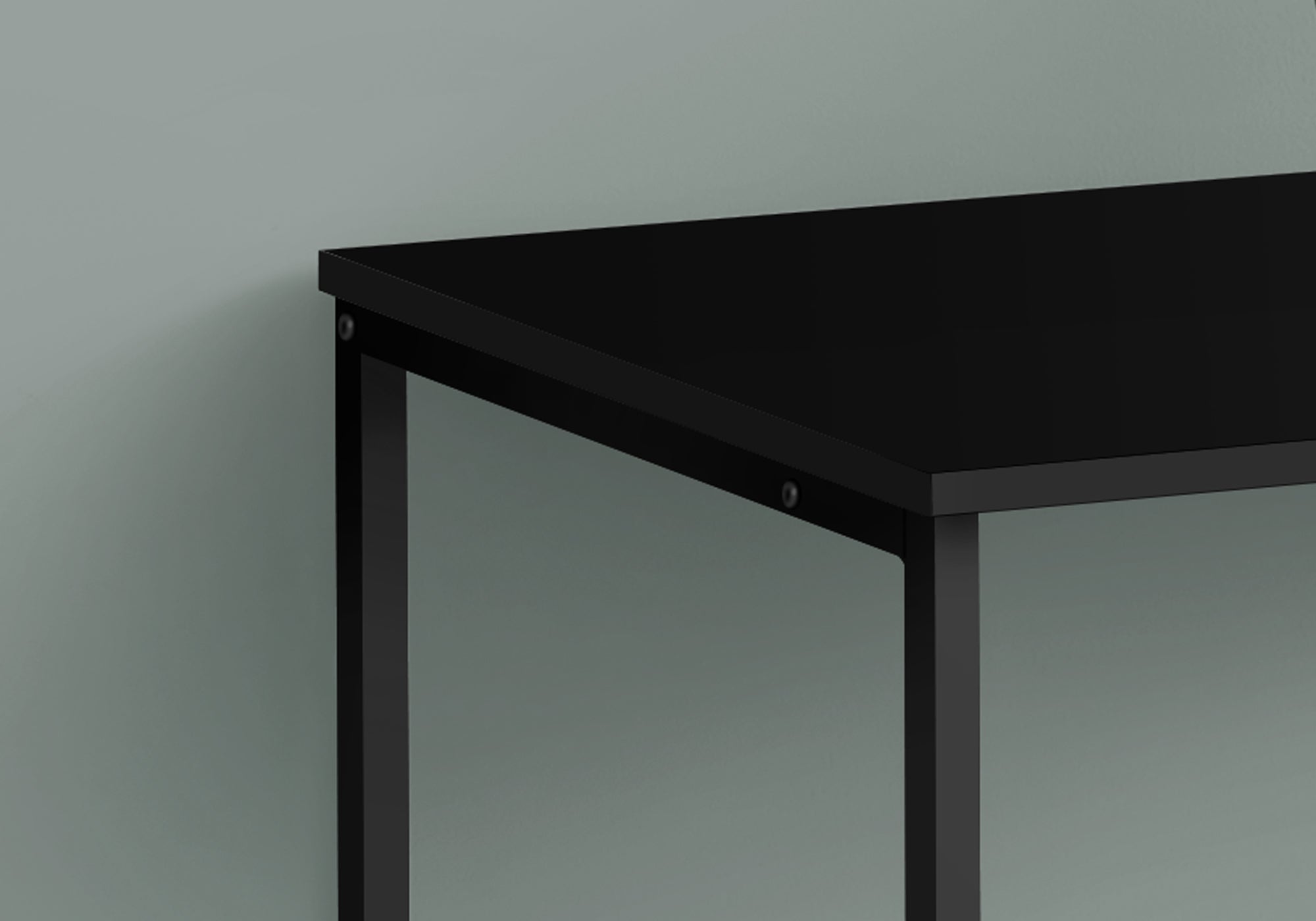 Computer Desk - 40L / Black / Black Metal