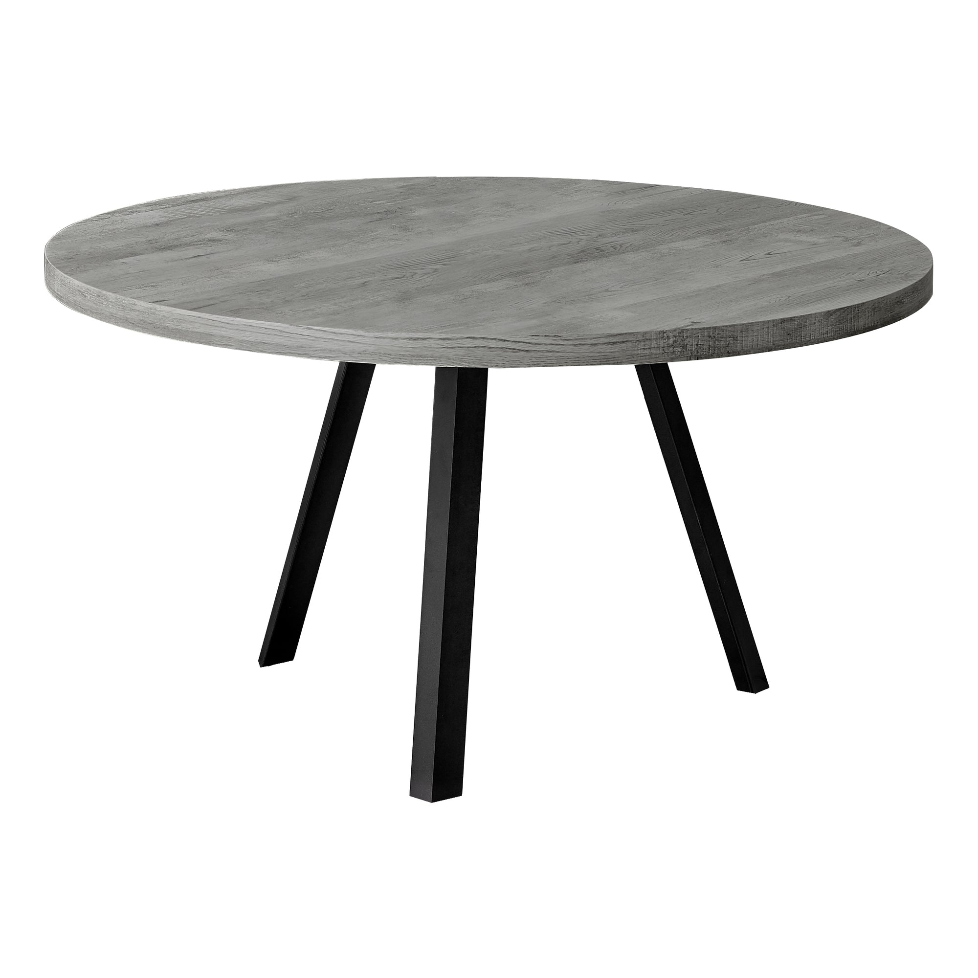 Coffee Table - 36Dia/ Grey Reclaimed Wood / Black Metal