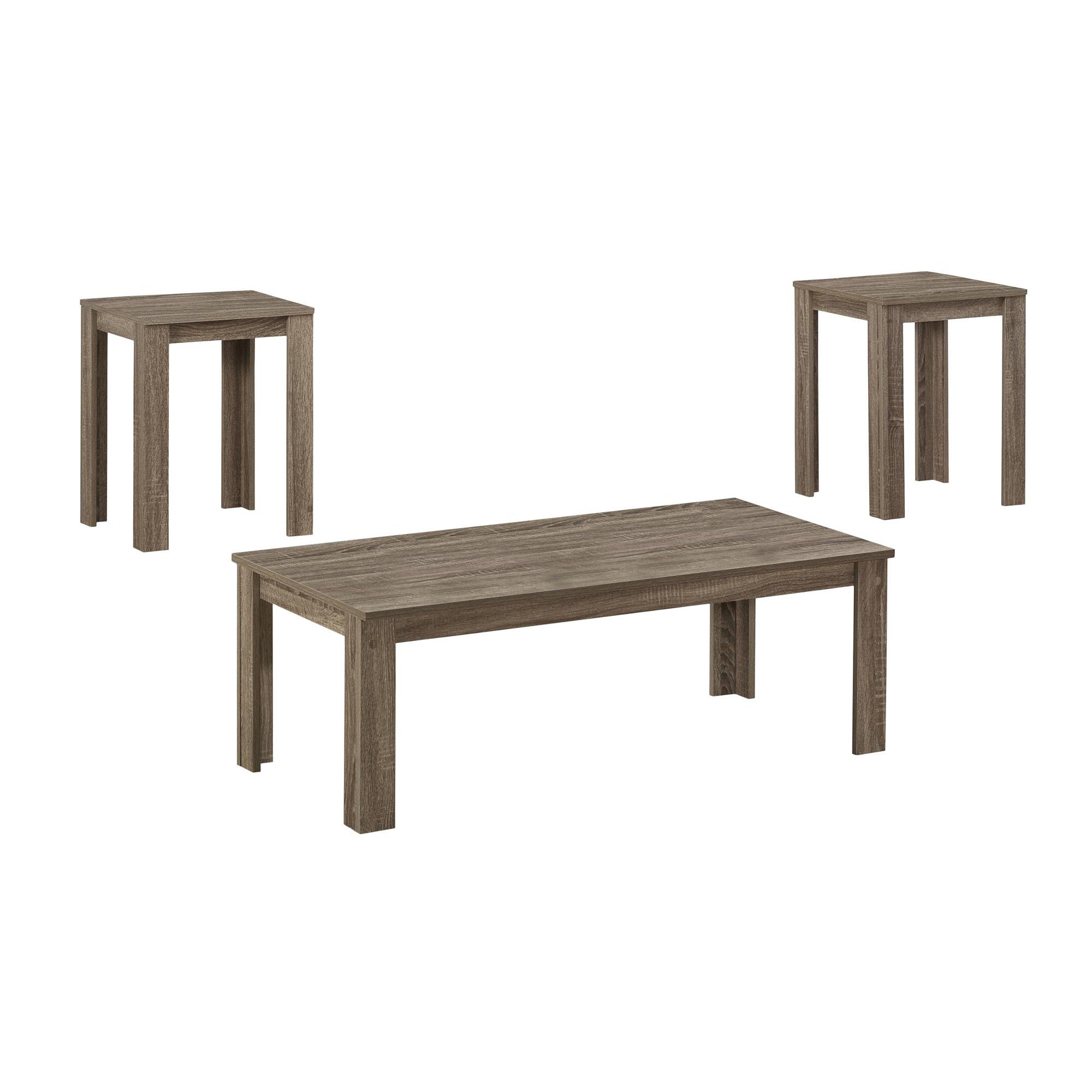 Table Set - 3Pcs Set / Dark Taupe