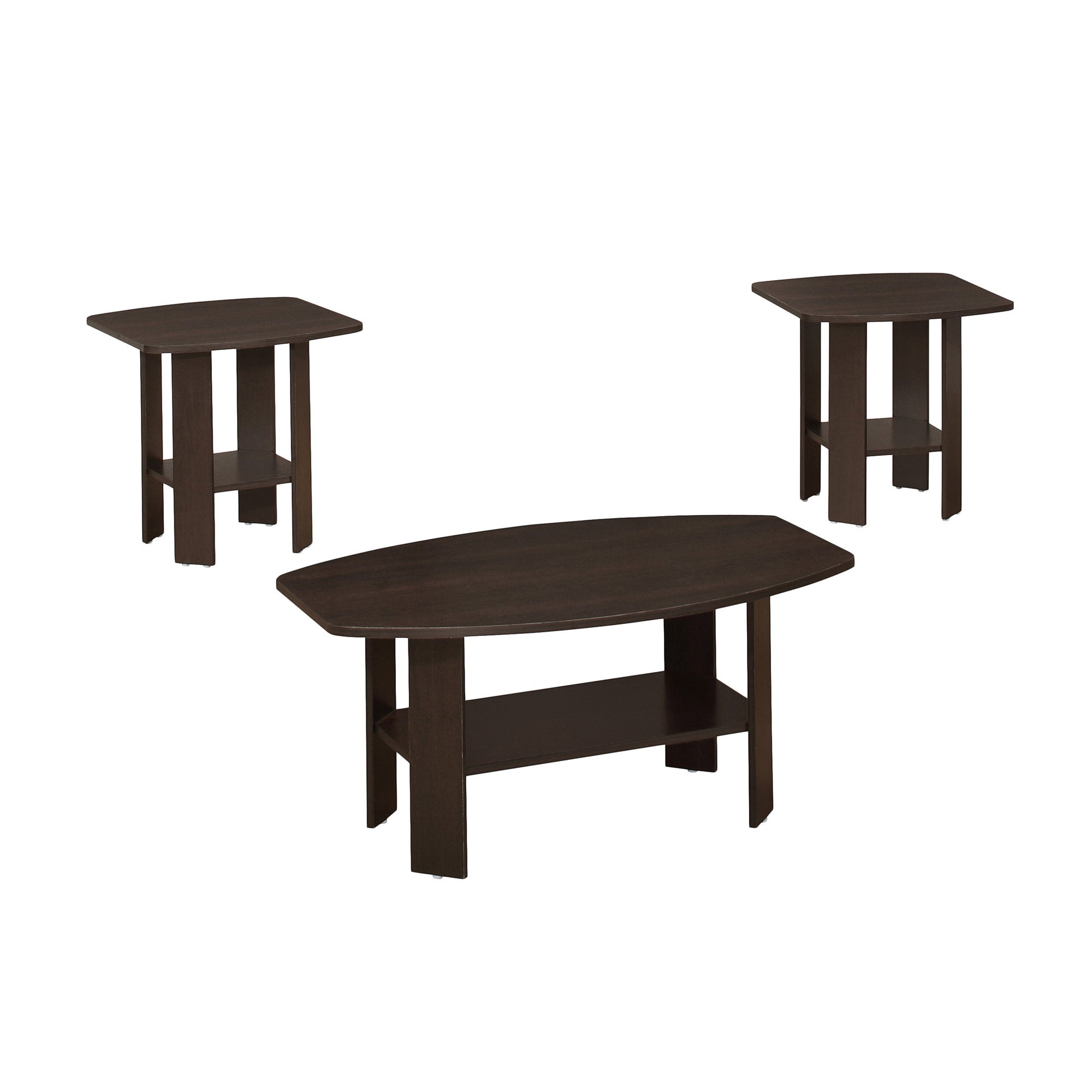 Table Set - 3Pcs Set / Espresso