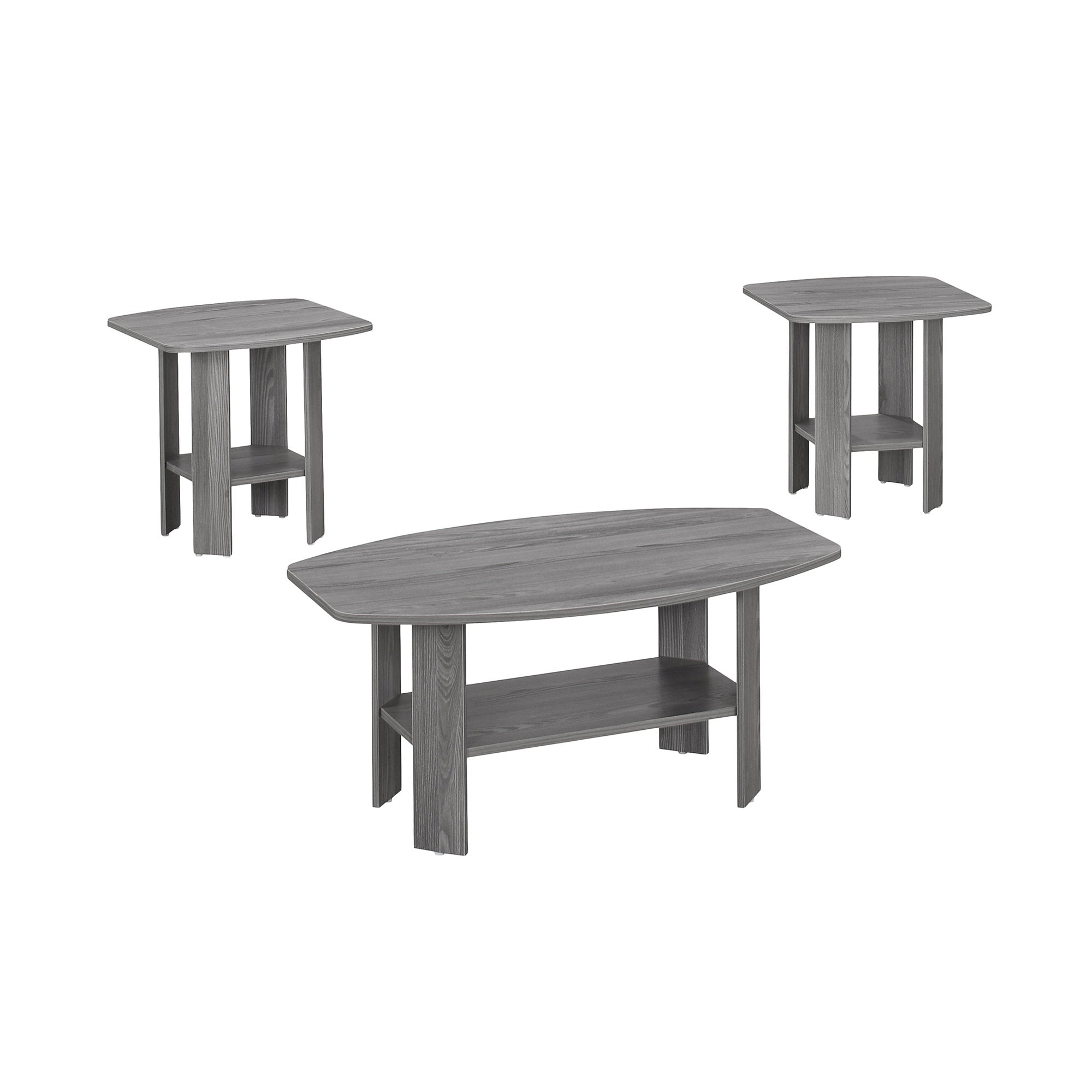 Table Set - 3Pcs Set / Grey