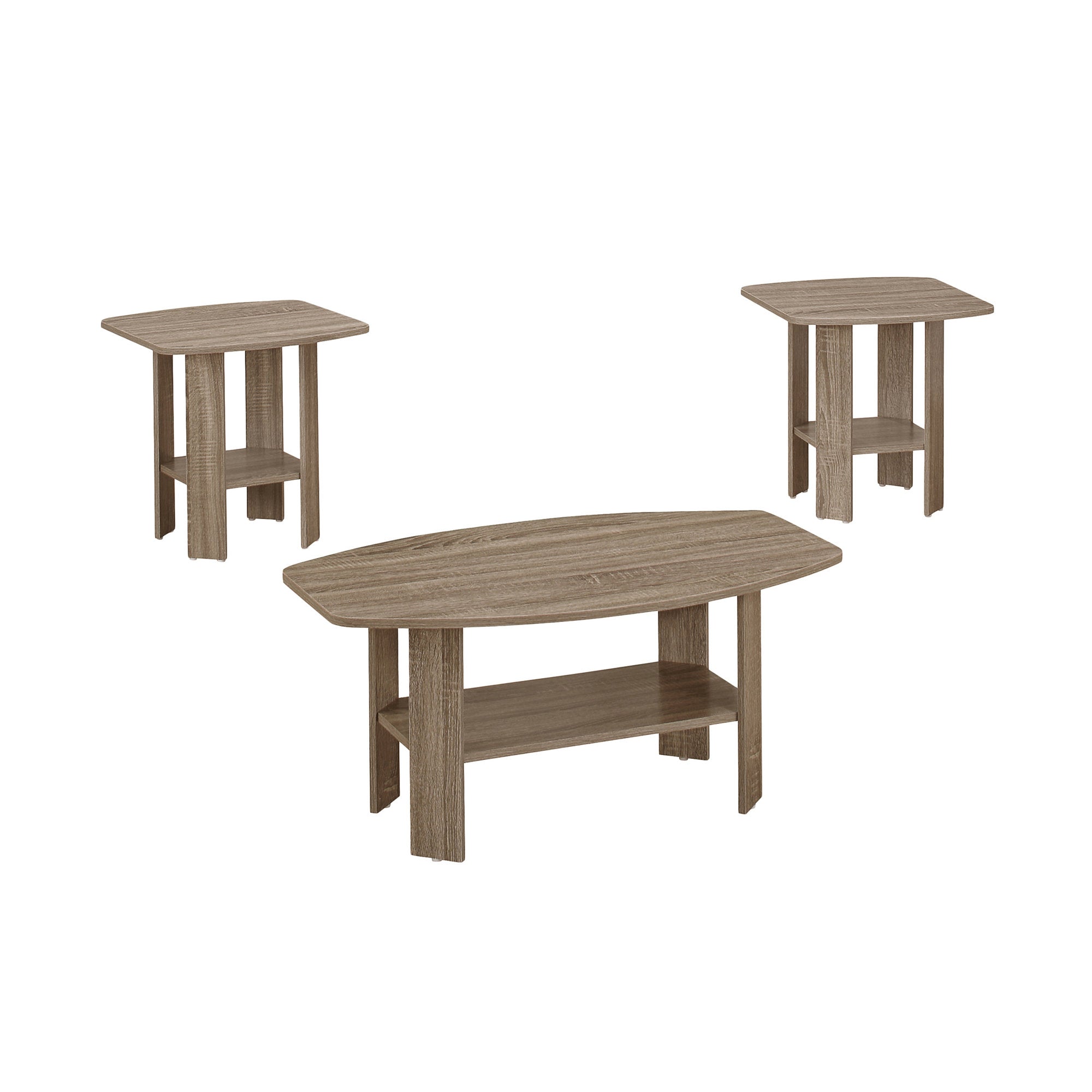 Table Set - 3Pcs Set / Dark Taupe