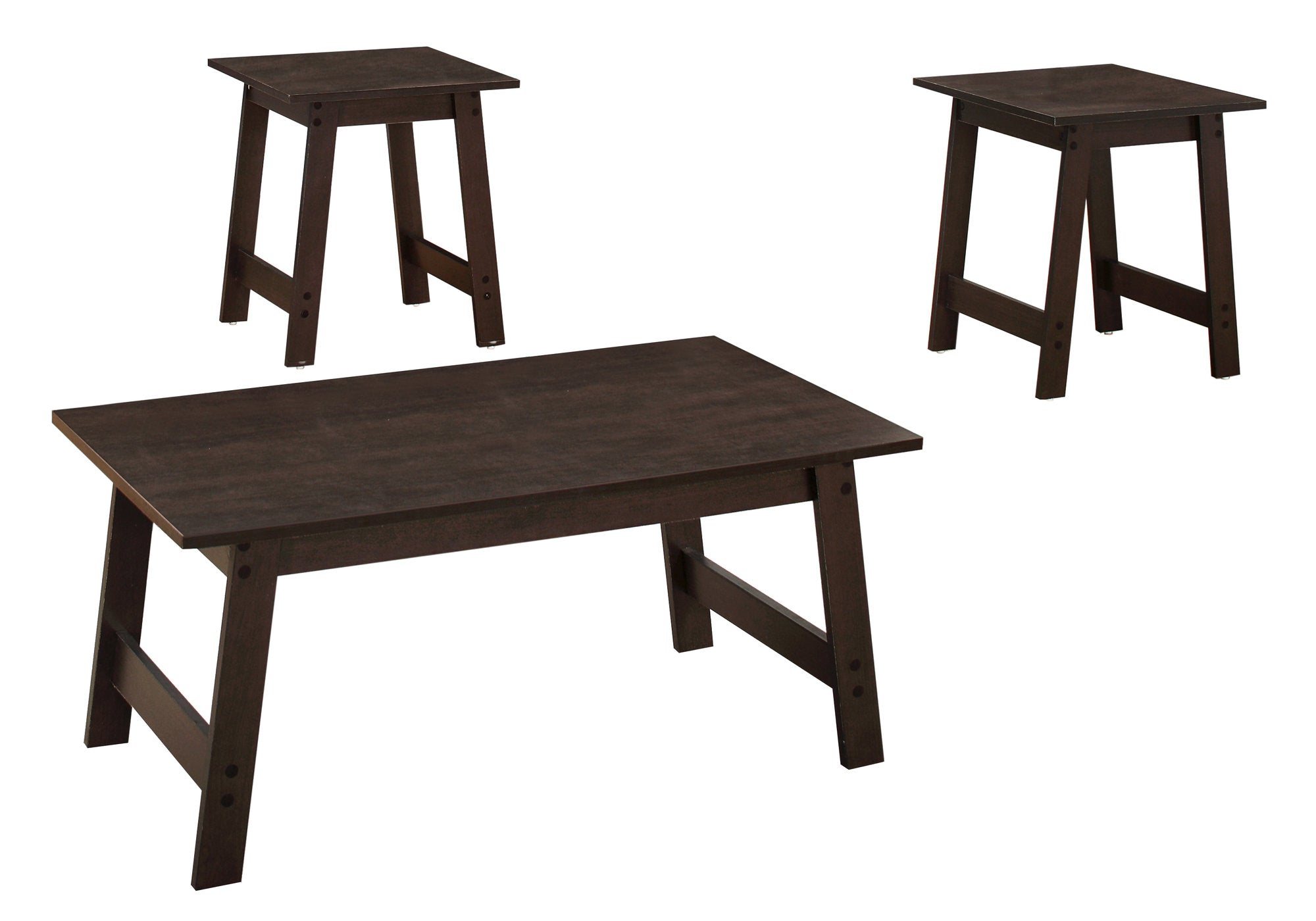 Table Set - 3Pcs Set / Espresso
