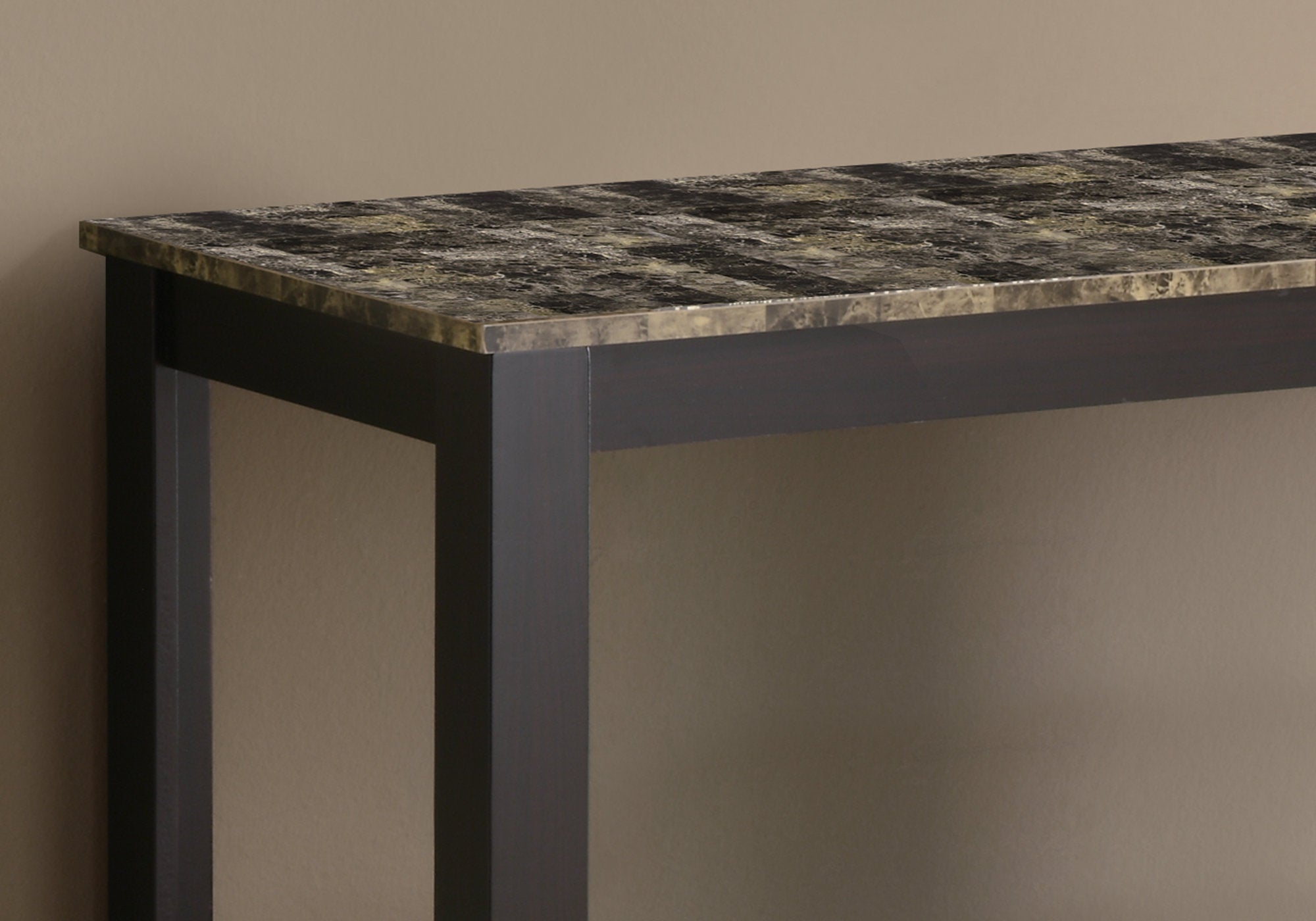 Accent Table - 44L / Espresso Marble Top