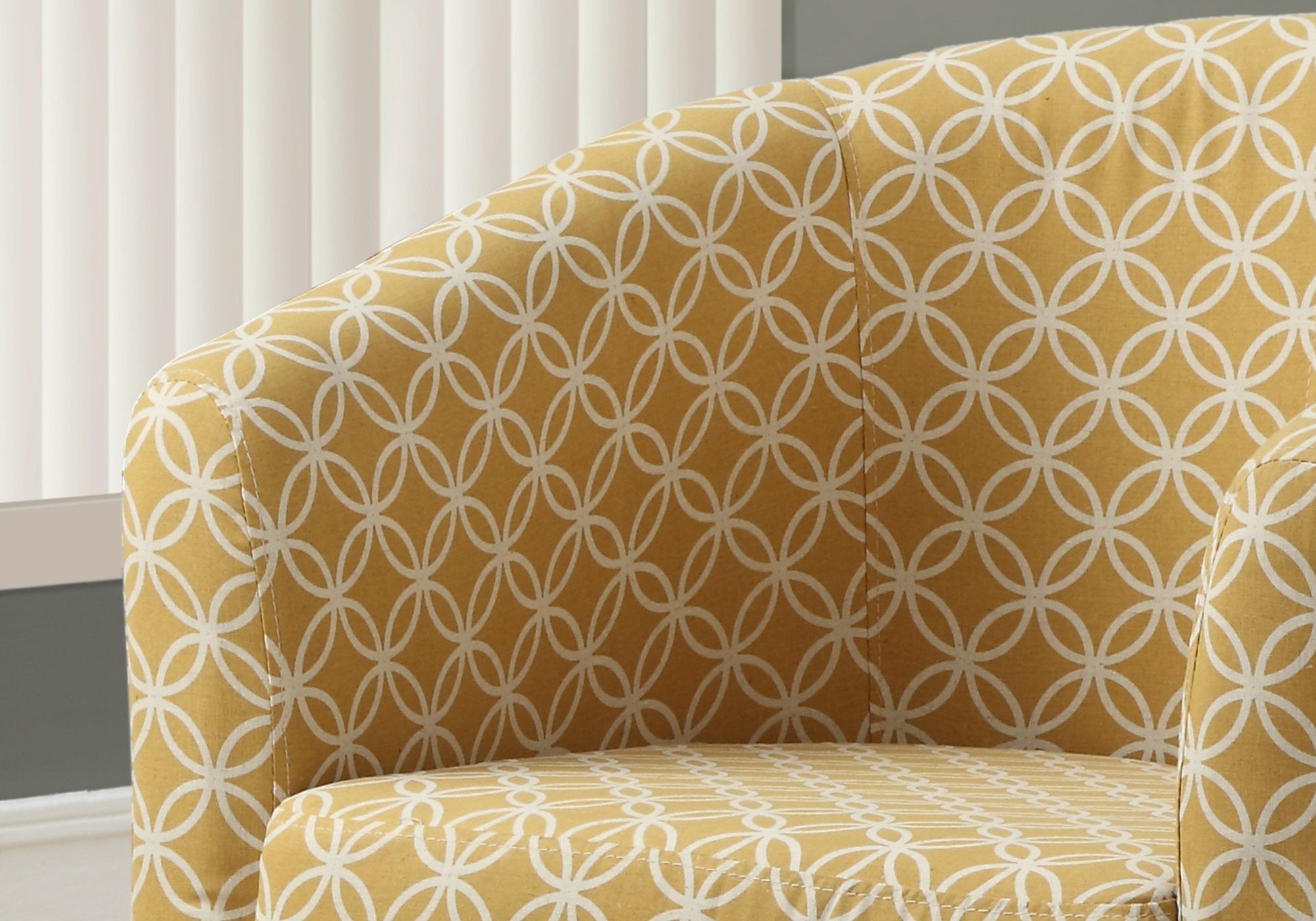 Accent Chair - 2Pcs Set/ Burnt Yellow Circular