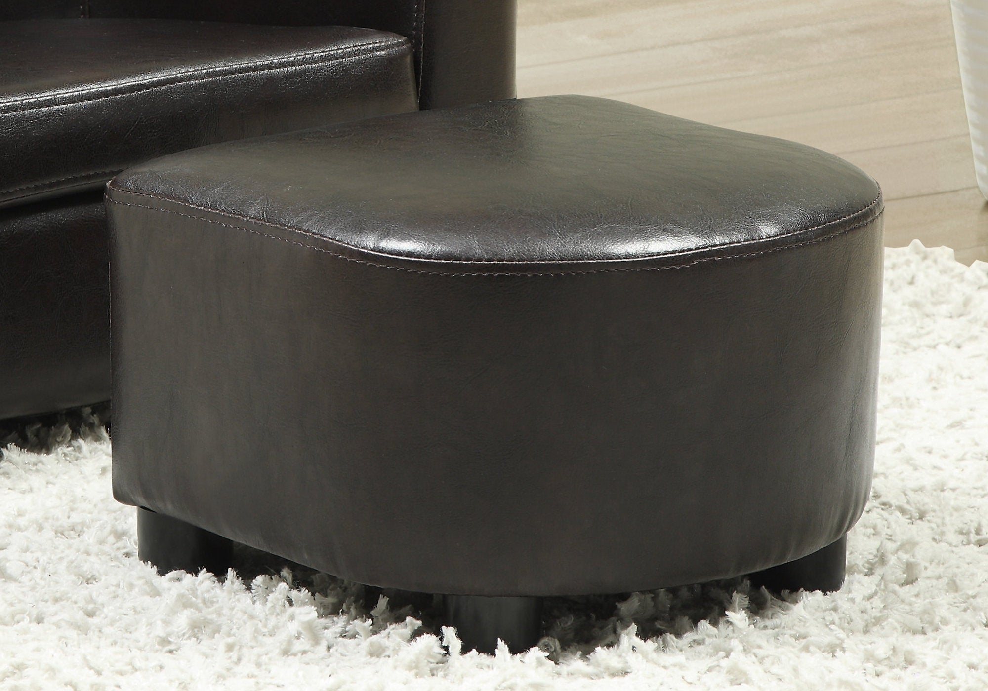 Juvenile Chair - 2 Pcs Set / Dark Brown Leather-Look