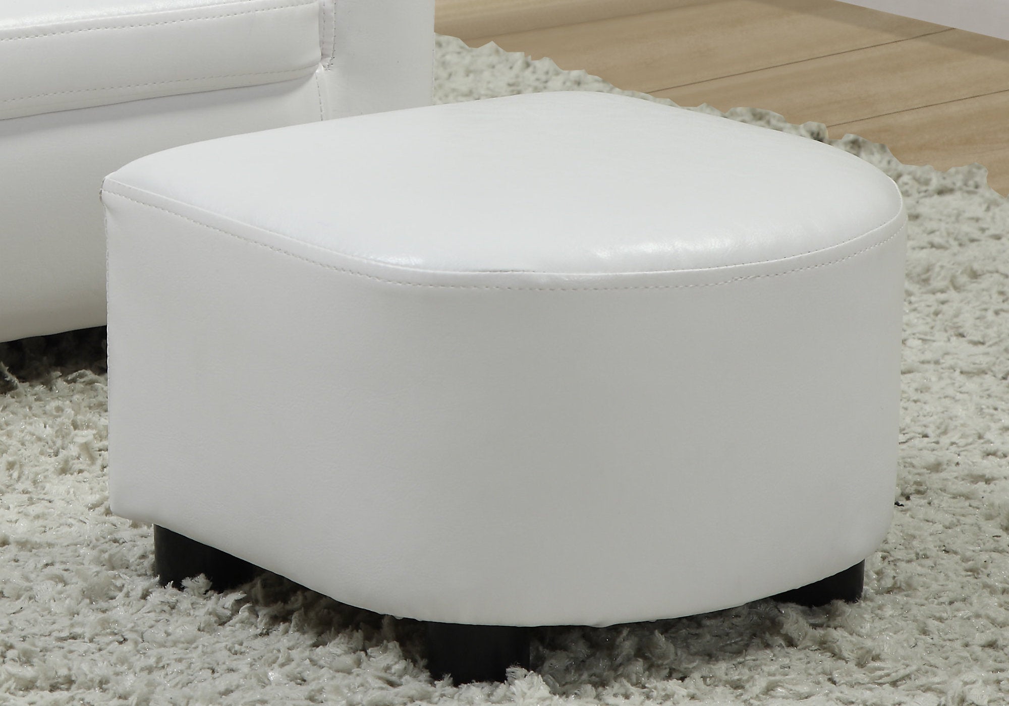 Juvenile Chair - 2 Pcs Set / White Leather-Look Fabric