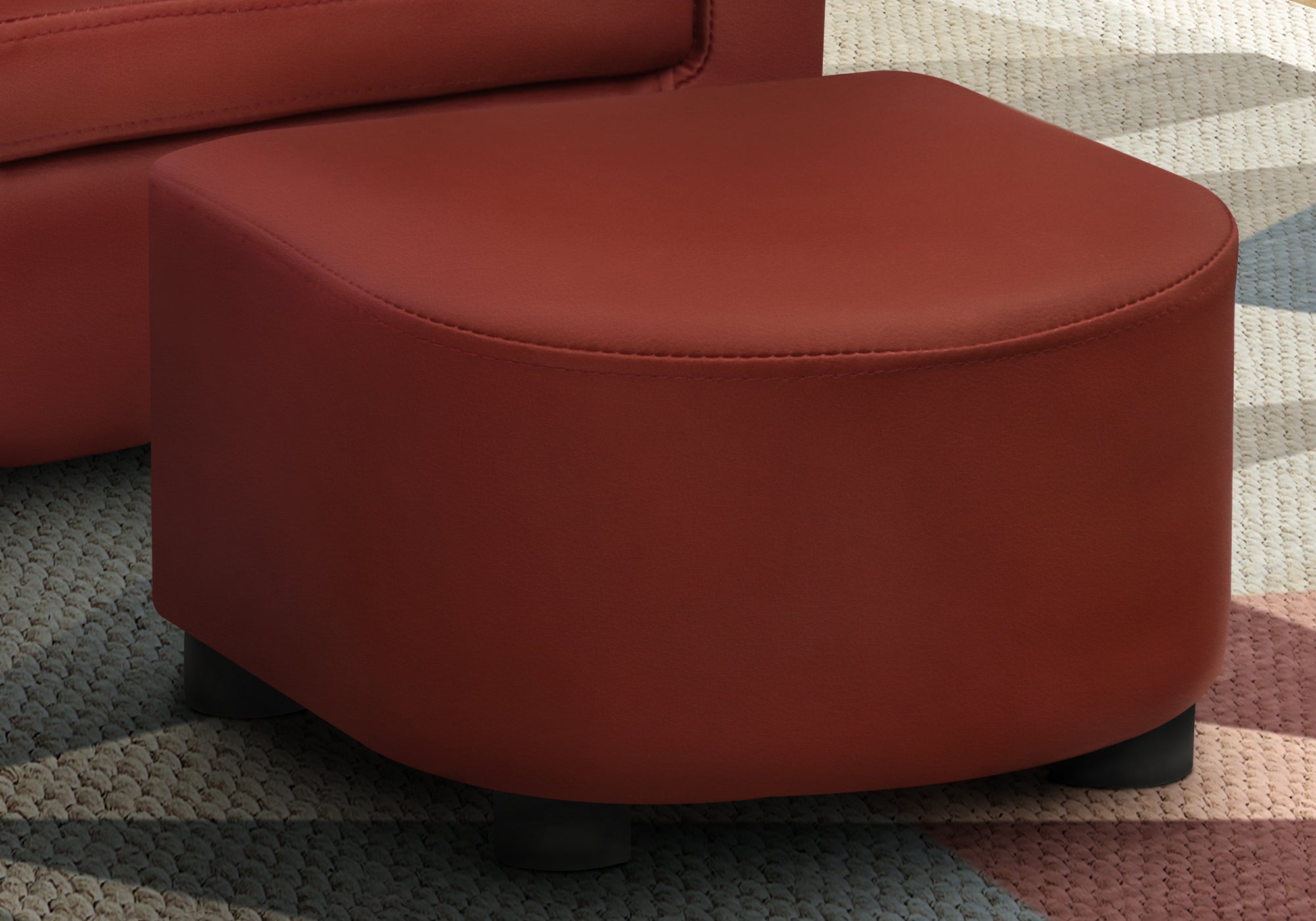 Juvenile Chair - 2 Pcs Set / Red Leather-Look Fabric