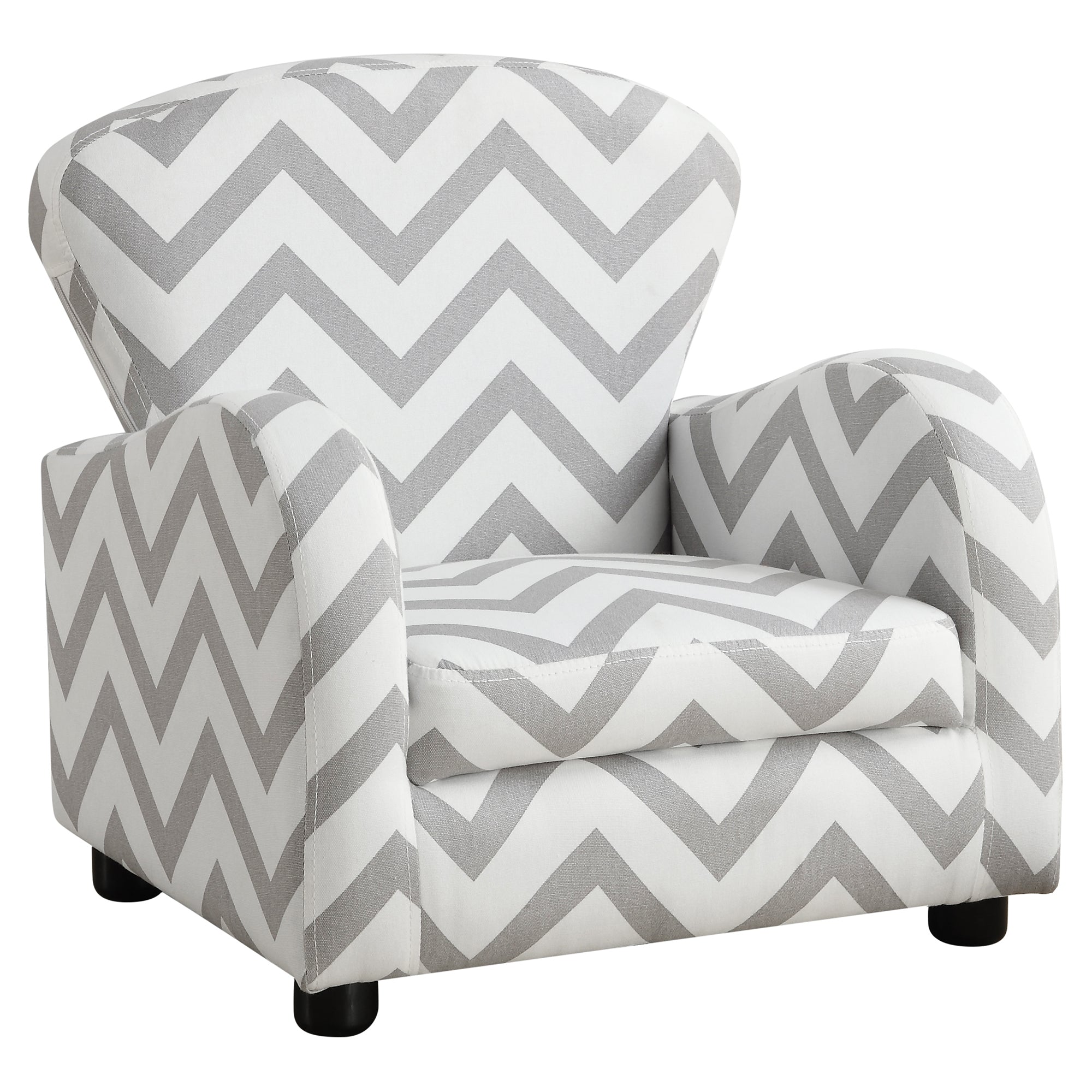 Juvenile Chair - Grey Chevron Fabric