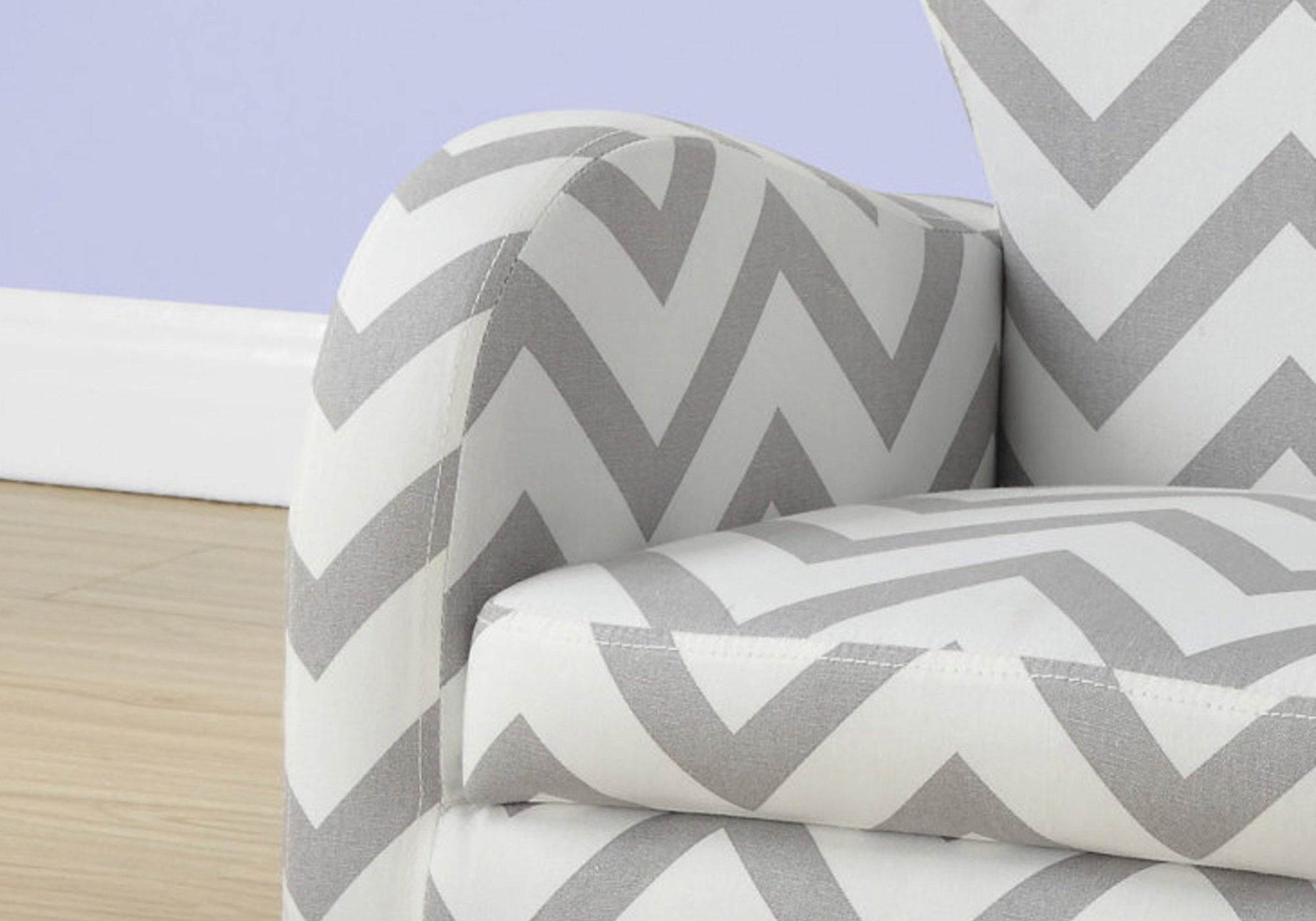 Juvenile Chair - Grey Chevron Fabric