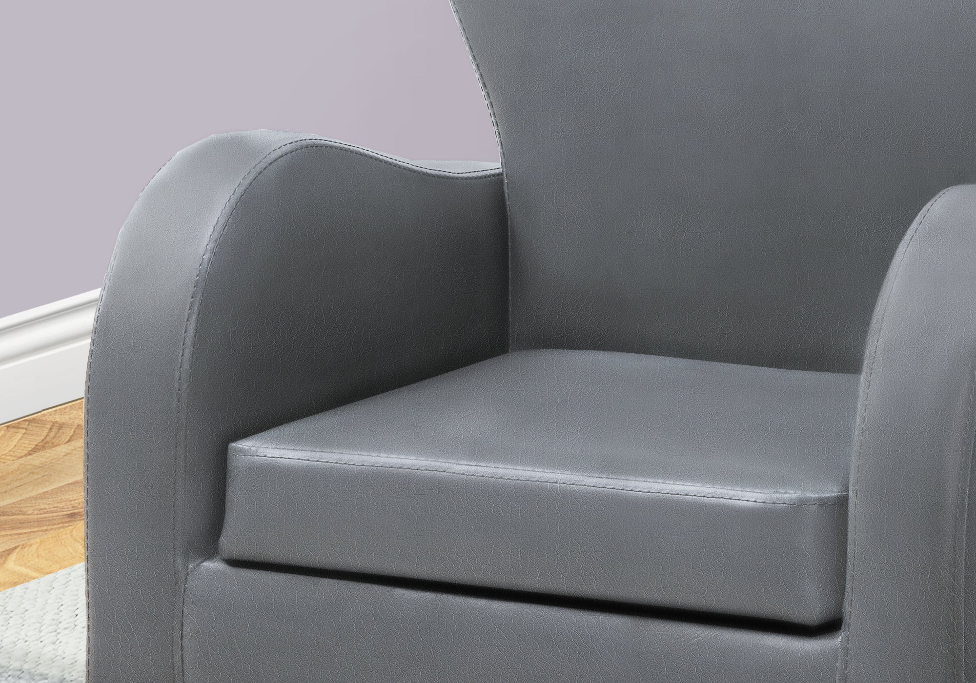 Juvenile Chair - Grey Leather-Look