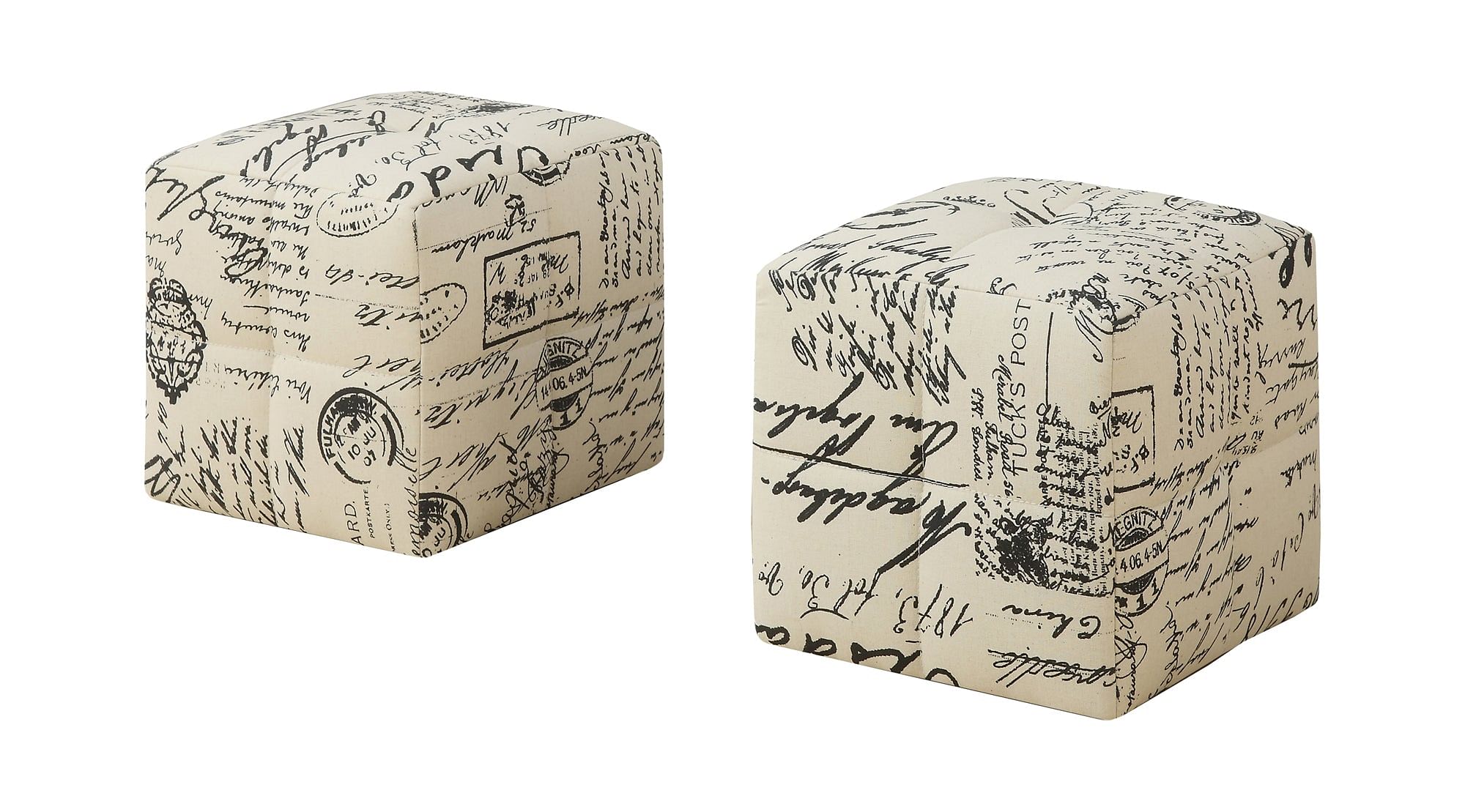 Ottoman - 2Pcs Set / Juvenile / Vintage French Fabric