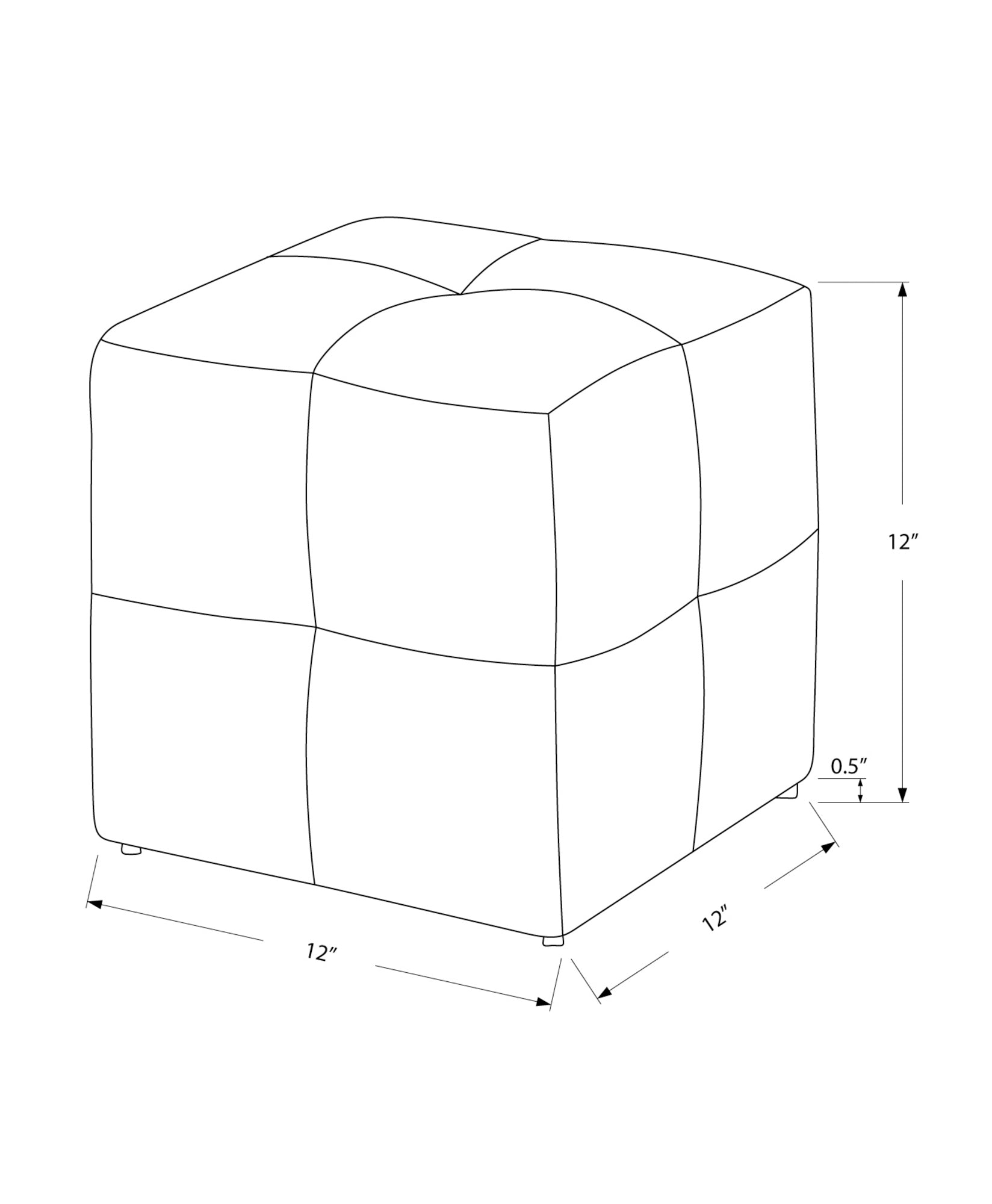 Ottoman - 2Pcs Set / Juvenile / Vintage French Fabric