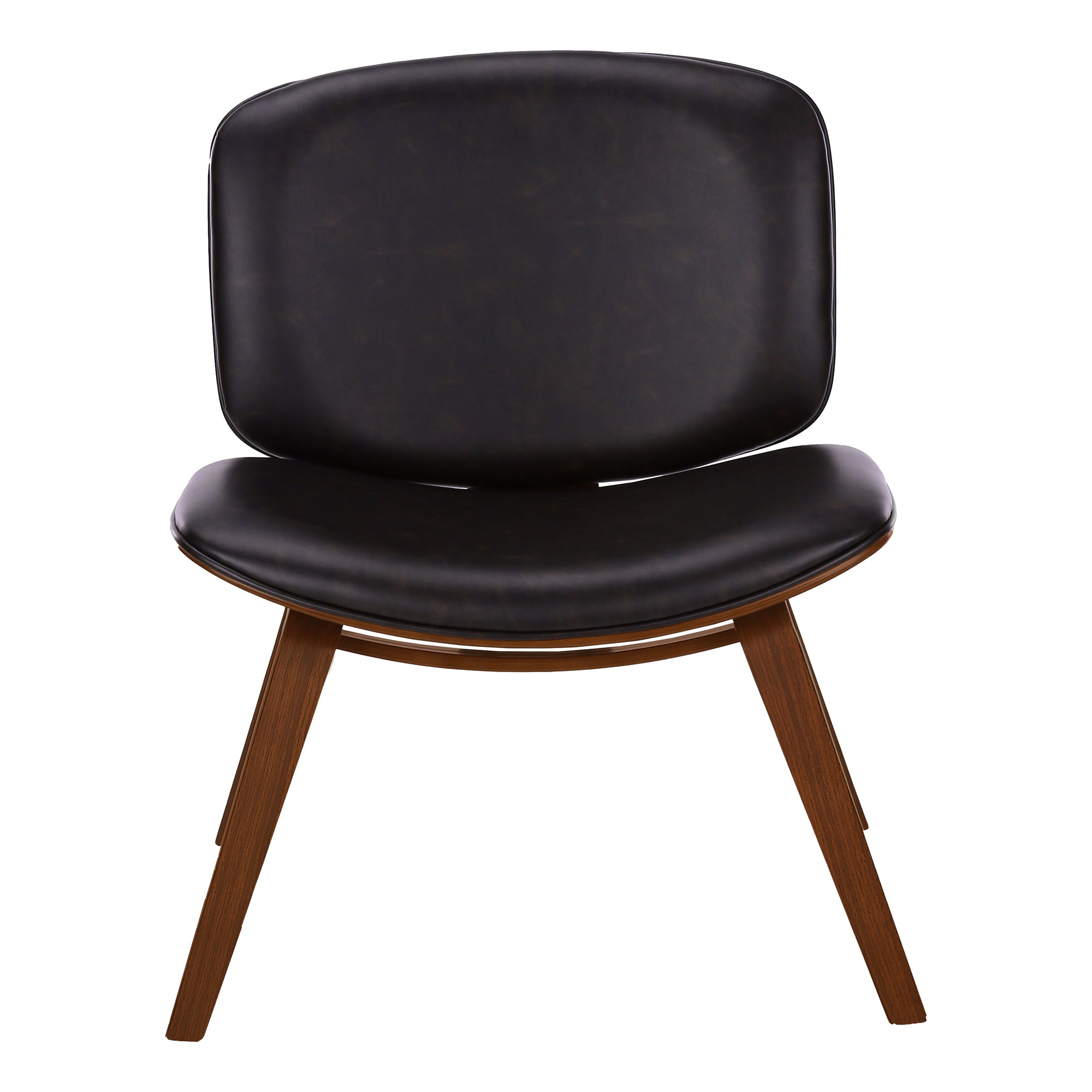 Accent Chair - Dark Brown Leather-Look Fabric