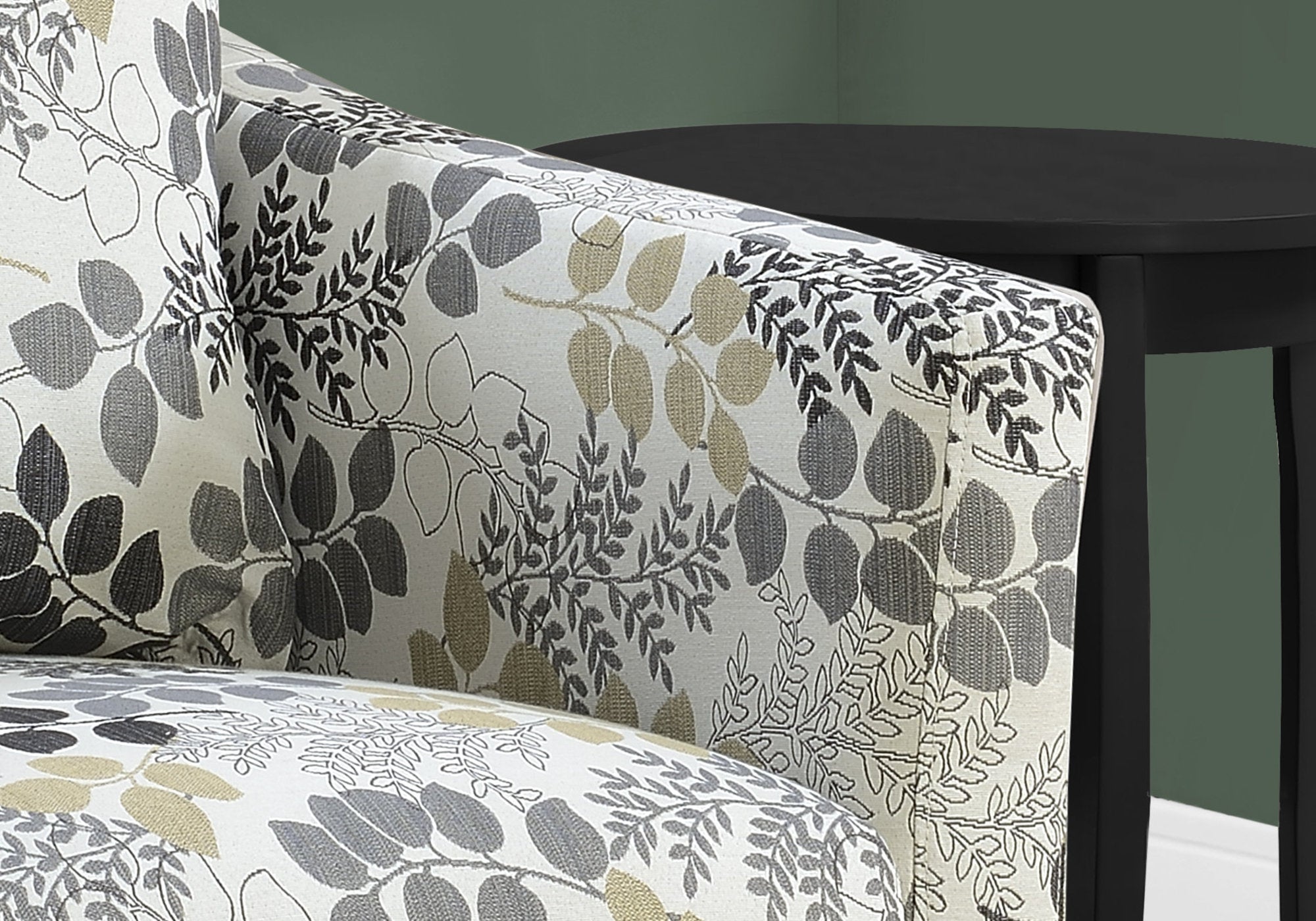 Accent Chair - Earth Tone Floral Fabric
