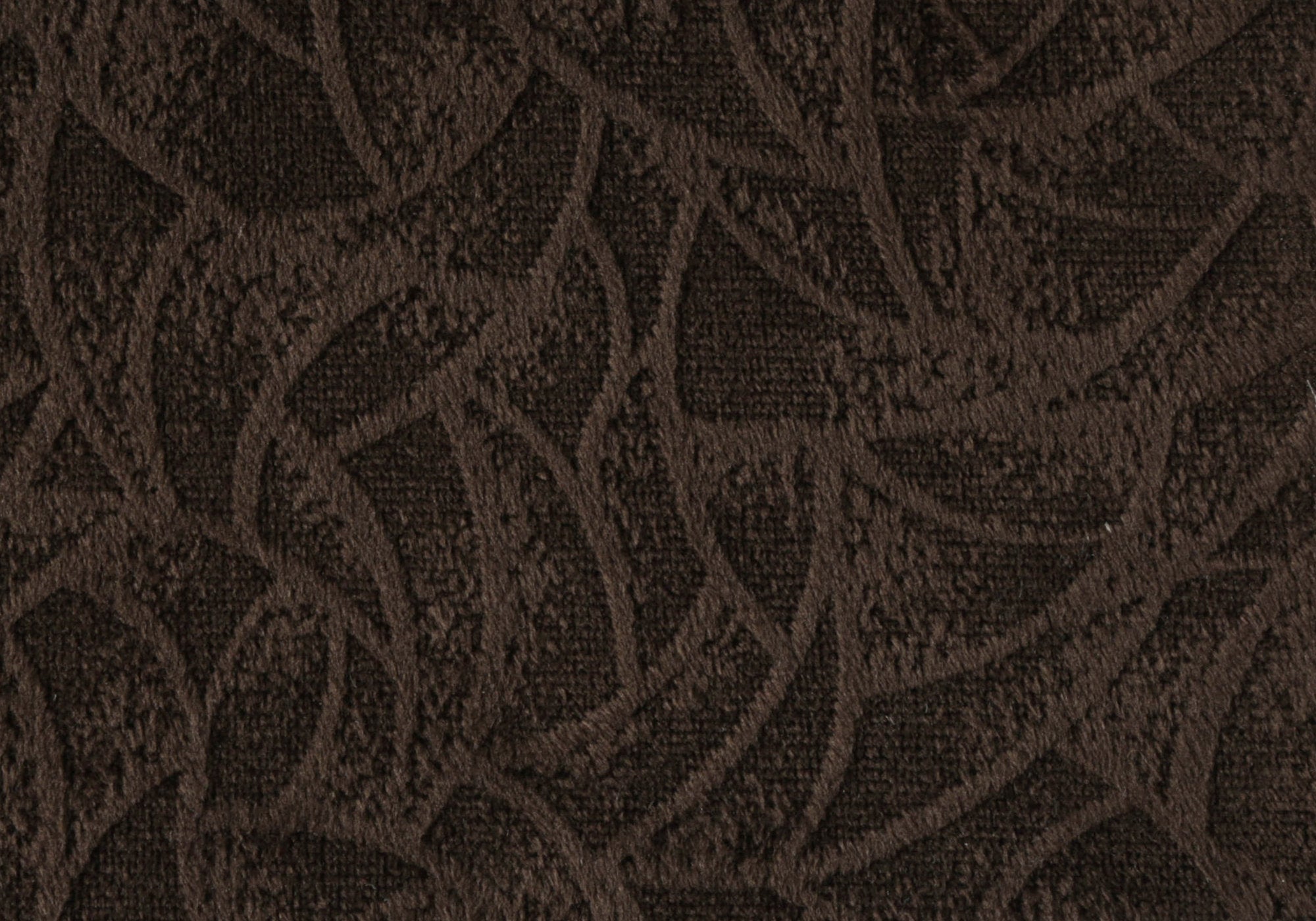 Accent Chair - 2Pcs Set / Dark Brown Floral Velvet