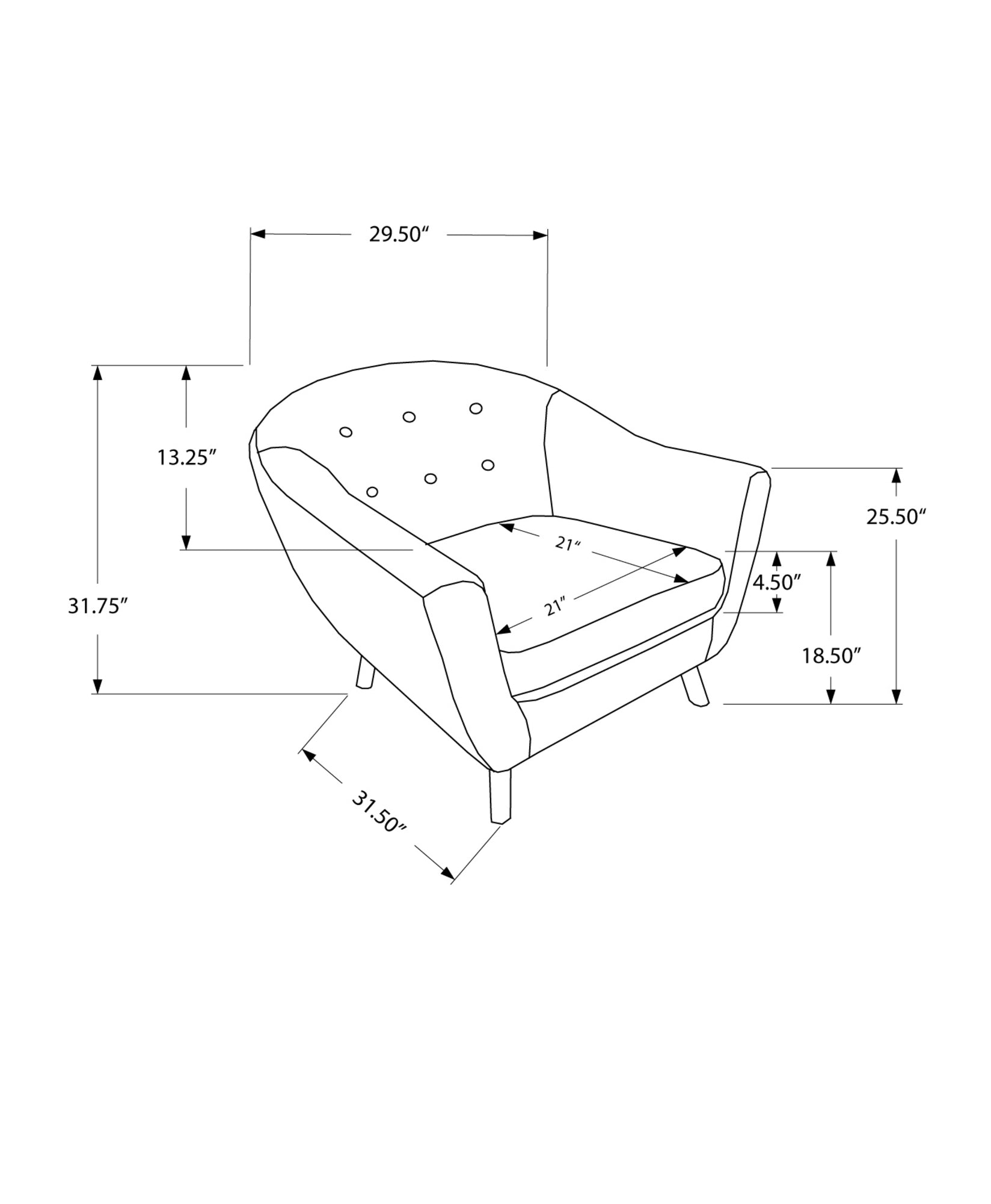 Accent Chair - Light Brown Mosaic Velvet